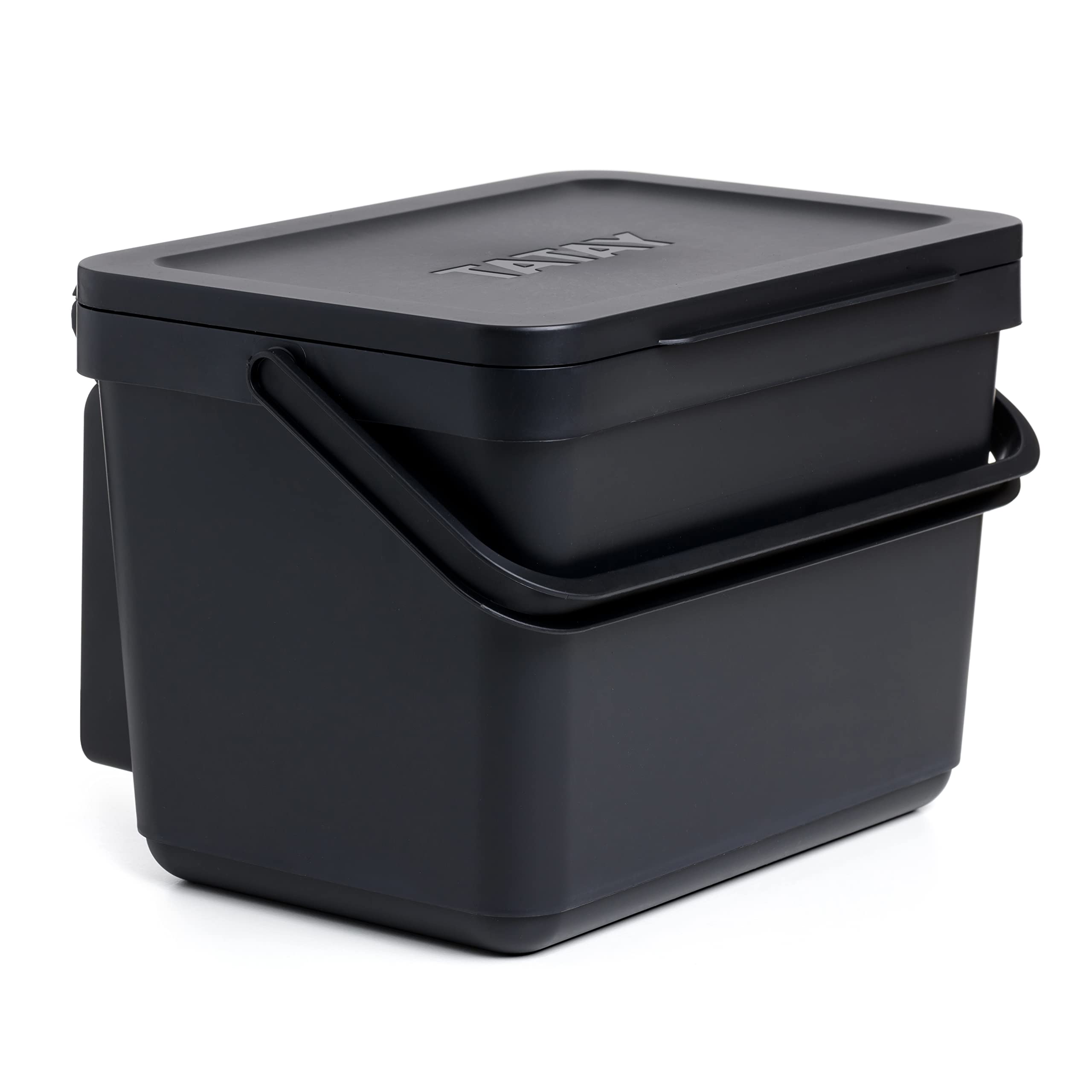 TATAY Kitchen Food Waste Compost Caddy Bin with Holder - 6L Capacity, Recycled Material 1