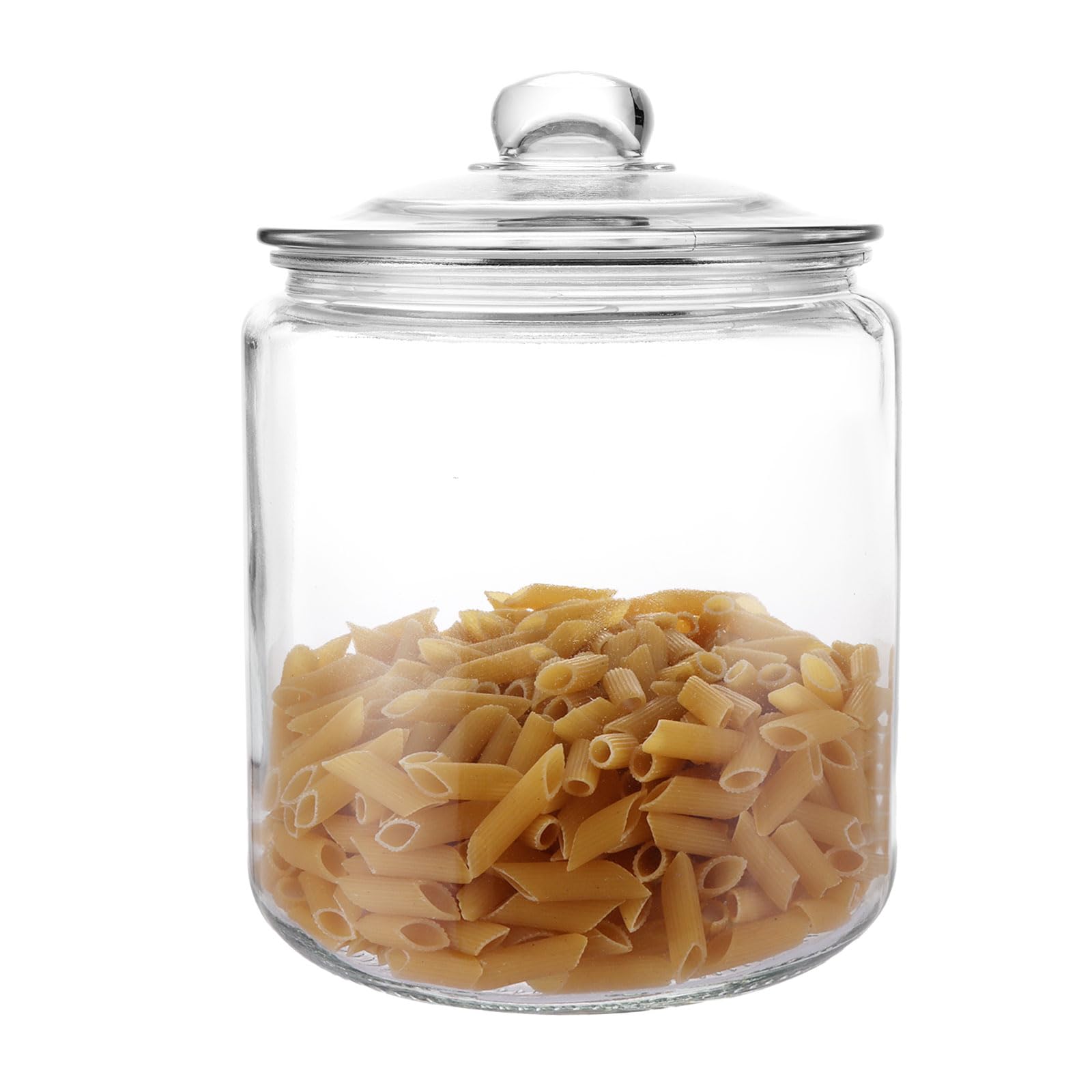 ASelected Glass Storage Jar 4L Airtight Lid for Dry Foods, Pasta, Sweets | 17x25cm 1