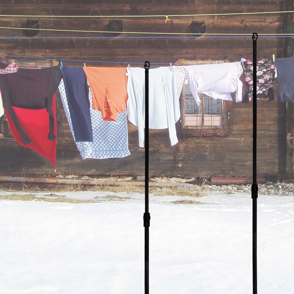 Armo Home Telescopic Washing Line Prop - Heavy Duty Metal Support | Extends to 2.4M (8.5FT) 3