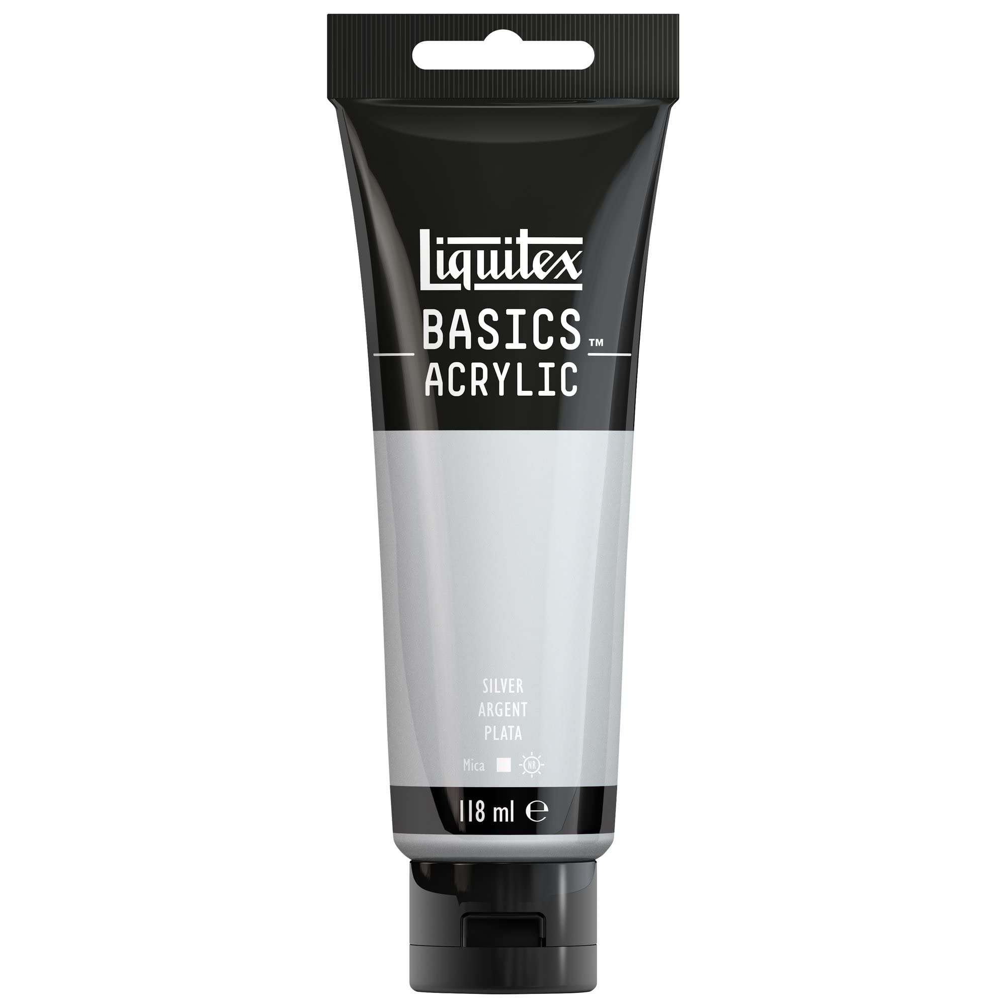 Liquitex BASICS Acrylic Paint - Silver | 118 ml Tube | Artist Quality 1
