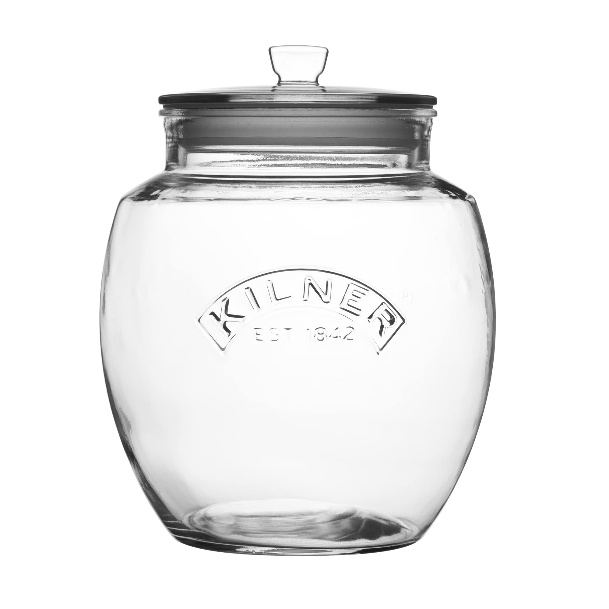Kilner Universal Push-Top Jar - 4 Litre Glass Food Storage with Airtight Seal | BPA-Free 1