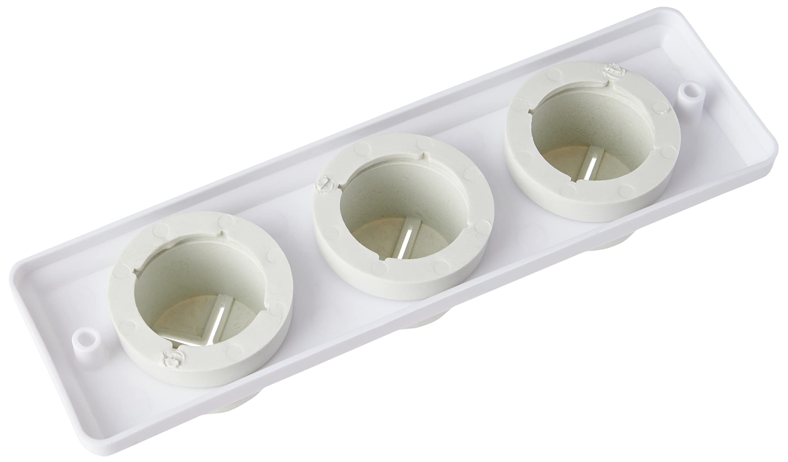 Merriway BH05865 Triple Rubber Push-In Tea Towel Holder | Screw Fix | White 2