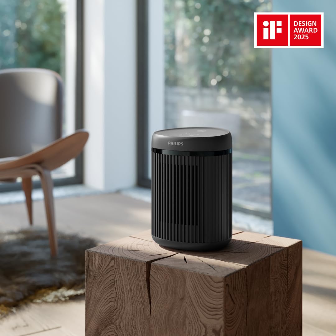 Philips 2000 Series Compact Ceramic Fan Heater – Rapid 2-Second Heat | 1500W Max Power | Ultra-Quiet 24dB(A) 2