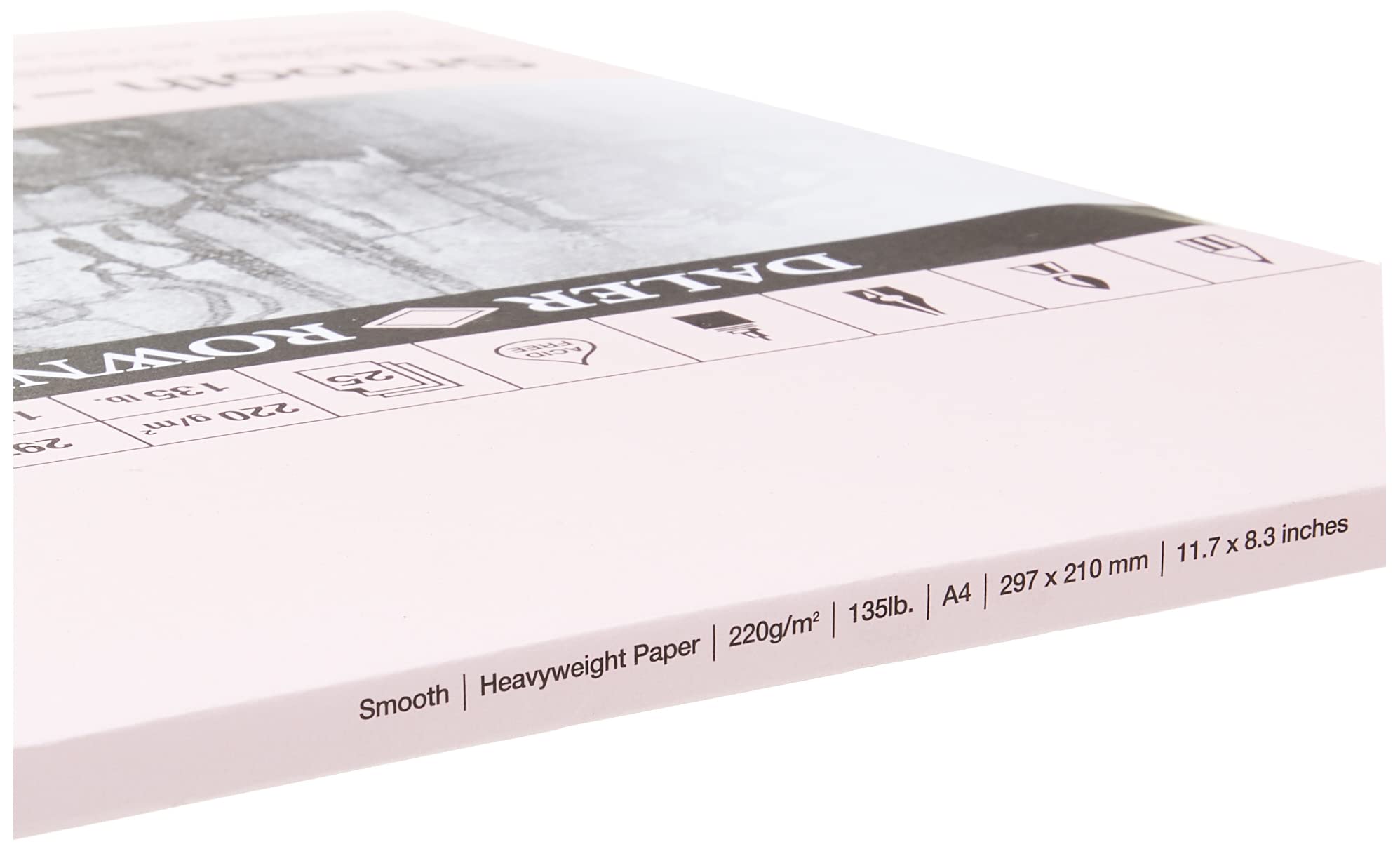 Daler Rowney Heavyweight Gummed Pad A4 - 220gsm Cartridge Paper | 25 Sheets 3