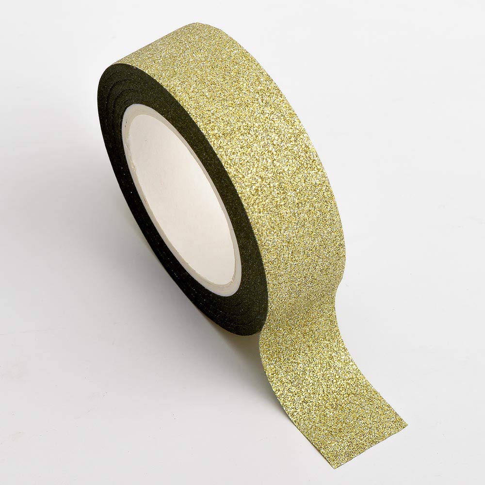 Italian Options Gold Glitter Washi Tape - Decorative Craft Masking Trim | 15mm x 10 Metre 1