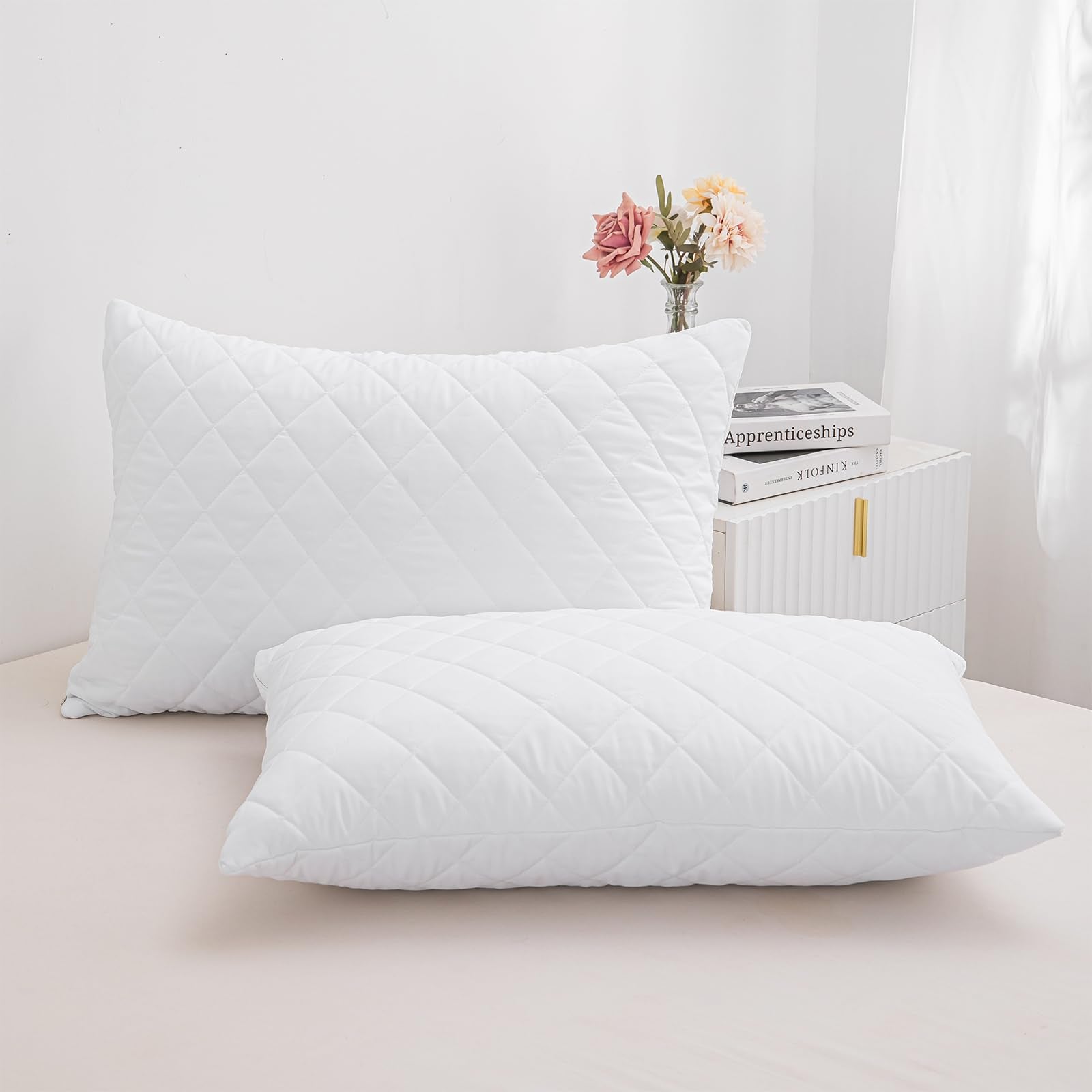 Lifestyle comfort ltd Pillow Protectors - 6 Pack Quilted Ultra Soft Anti Allergy | 100% Microfibre 2