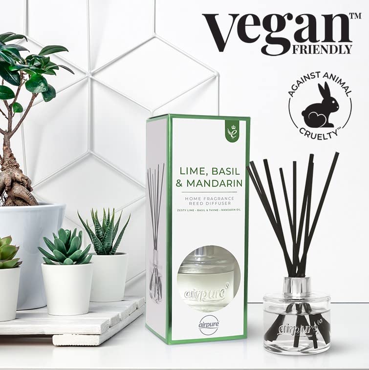 airpure Home Fragrance Reed Diffuser - Lime, Basil & Mandarin Scent | Long Lasting Aroma | 100 ml 4