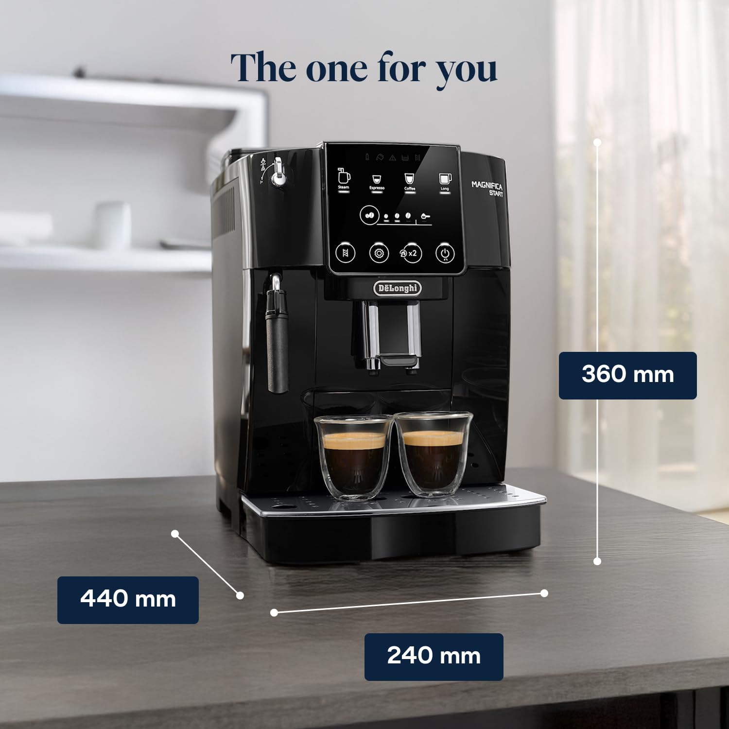 De'Longhi Magnifica ECAM222.20.B Bean to Cup Coffee Machine | 4 One-Touch Recipes | 1450W | Black 7