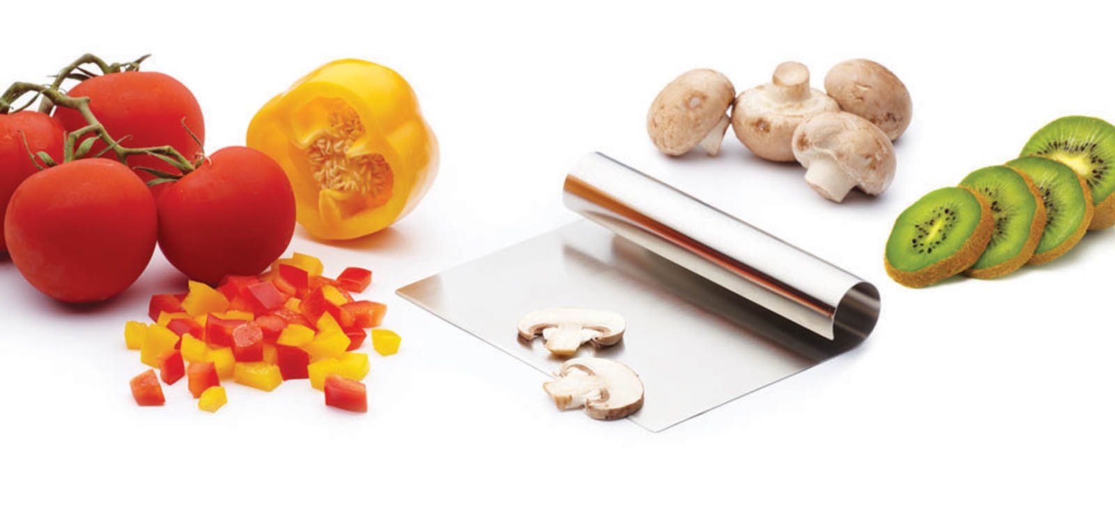 KitchenCraft Stainless Steel Vegetable Slicer / Food Scoop - Multipurpose Grip Handle | 15 x 11.5 cm 5