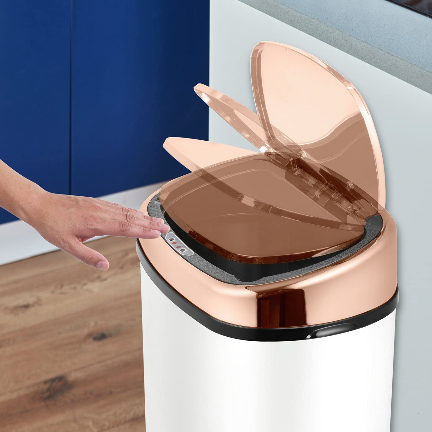 Tower T80904RW Kitchen Bin with Sensor Lid | 58L Capacity | Stainless Steel 3