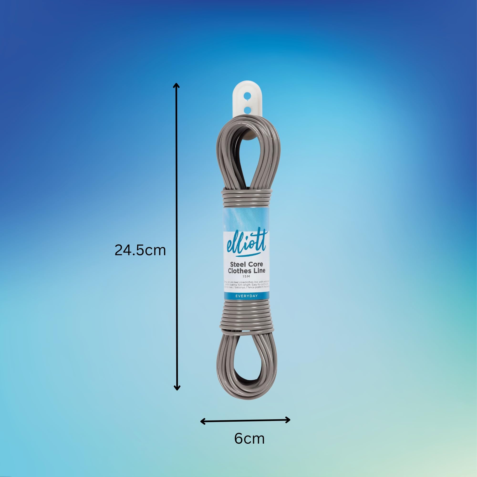 Elliott Steel Core Clothes Line - 15m Length | Flexible Use | Indoor/Outdoor 2