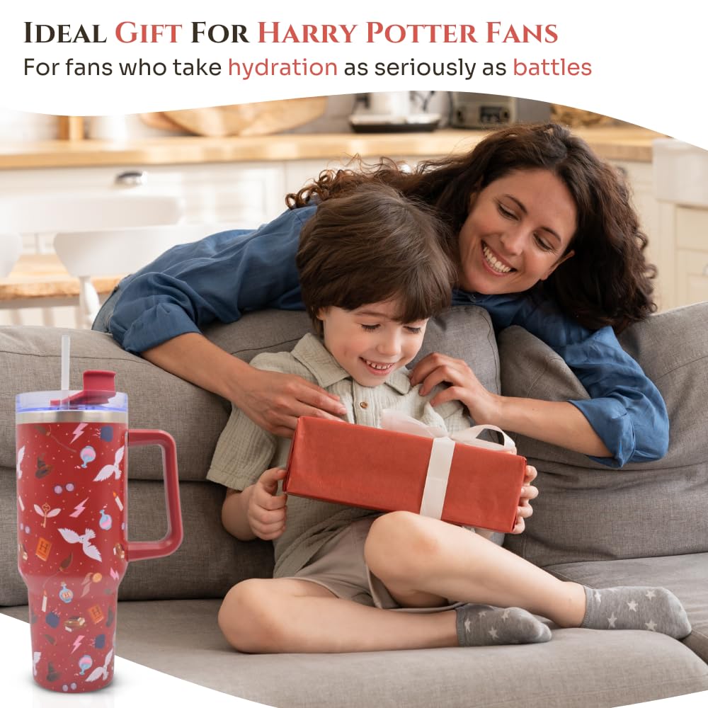 HOX Harry Potter Insulated Stainless Steel Tumbler - 1200ml | Vacuum Insulated | Red 6