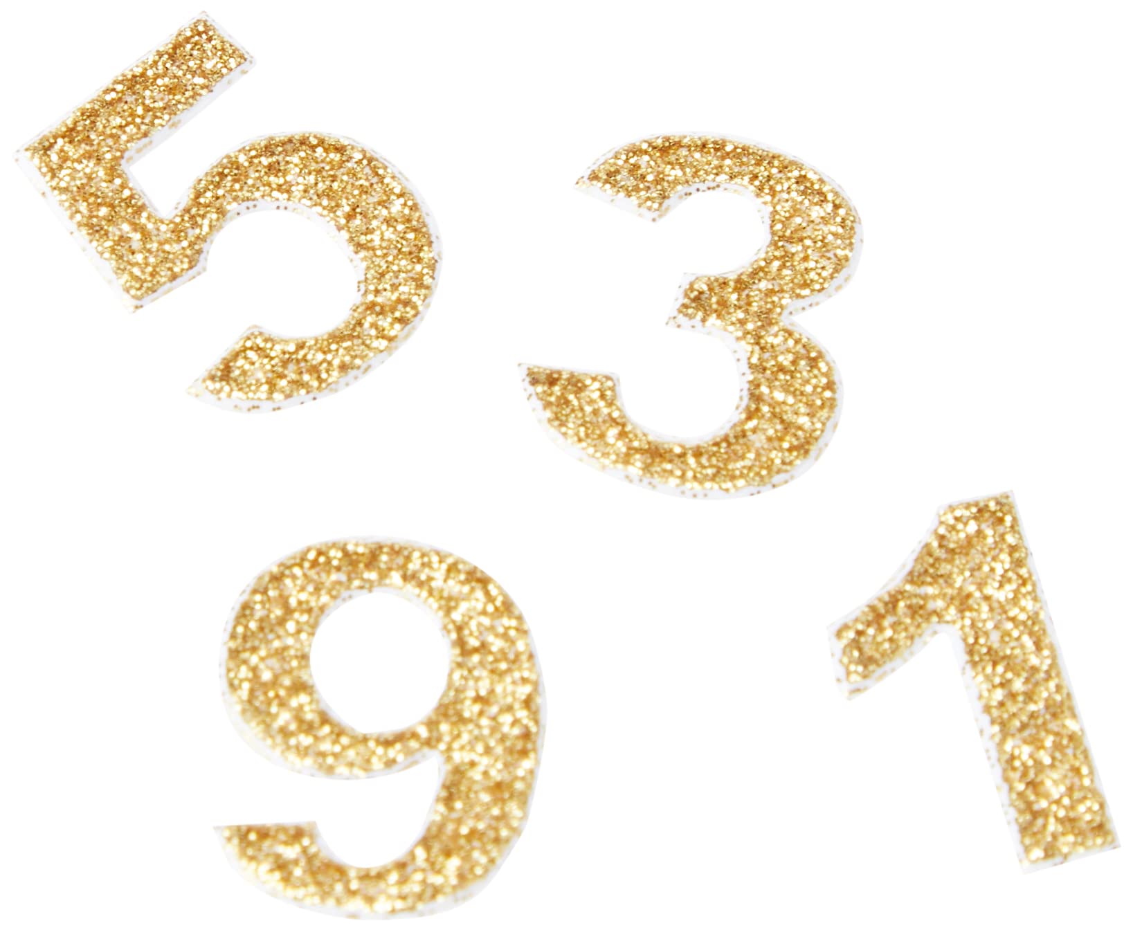 ELEGANZA Gold Bold Number Stickers Set (60 Pcs) | Strong Adhesive | For Scrapbooking 4