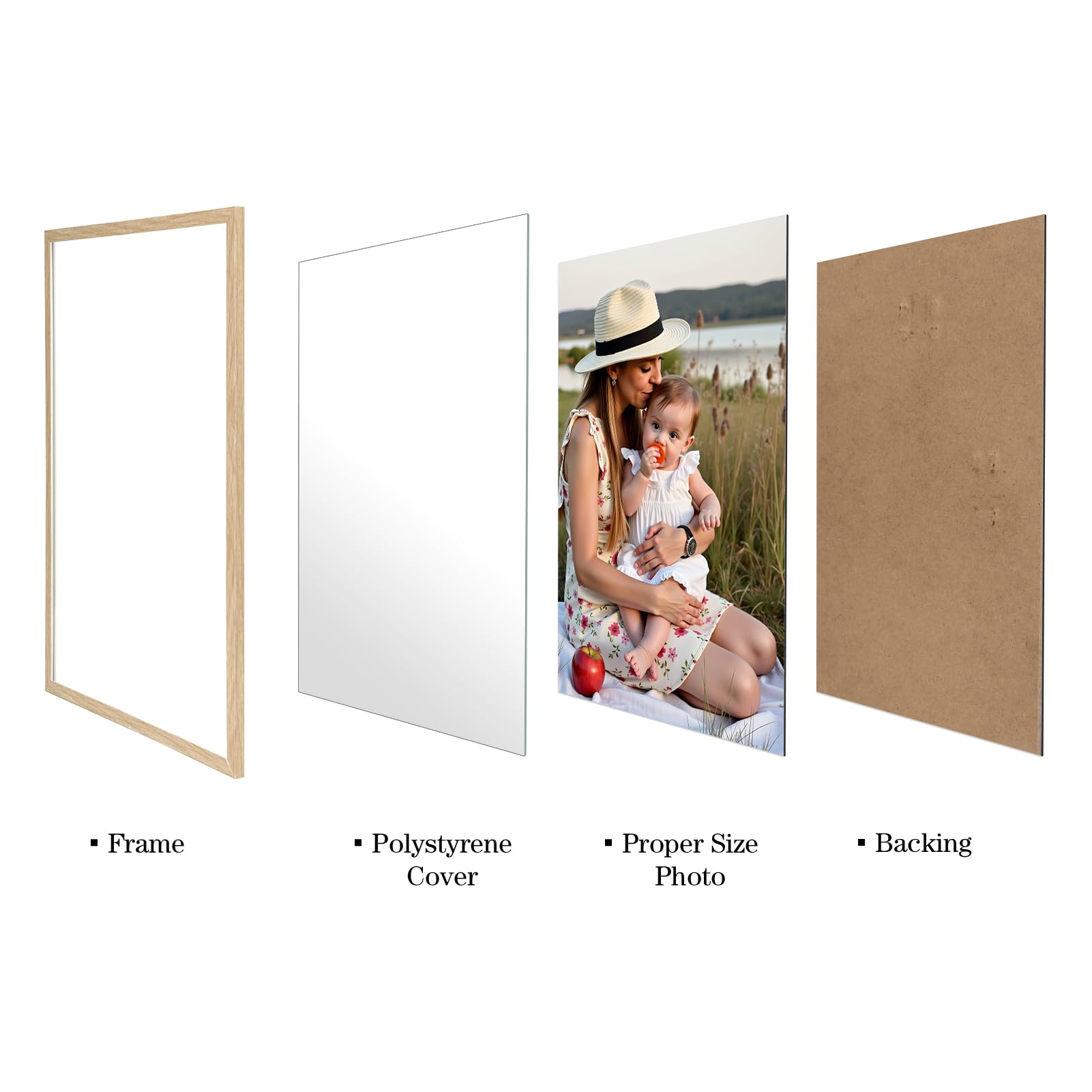 Ditwis 30x30 cm Wood Colour Picture Frame - Square 12x12 inch for Wall or Table Display 7