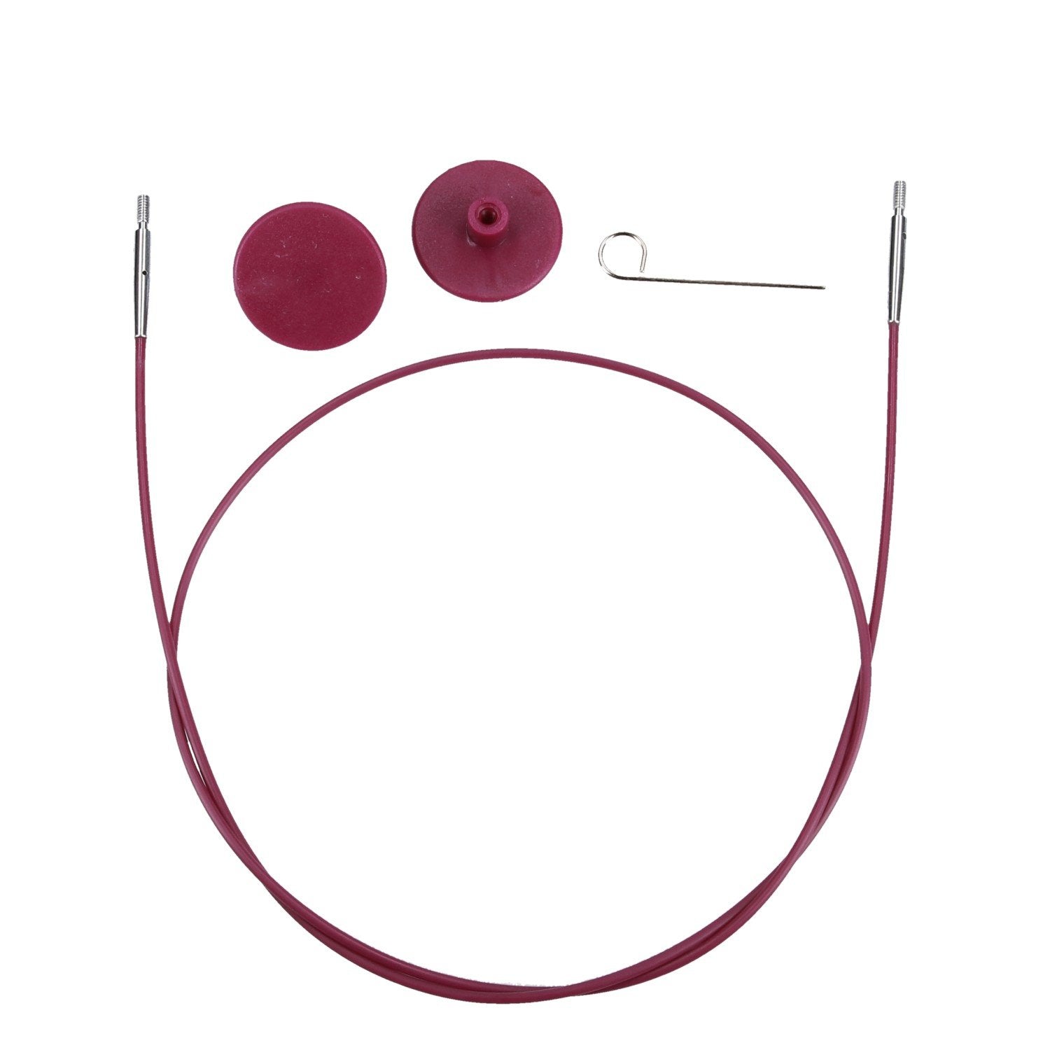 KnitPro Interchangeable Cable - 56cm to make 80cm Circular Needle | Purple Metal 2