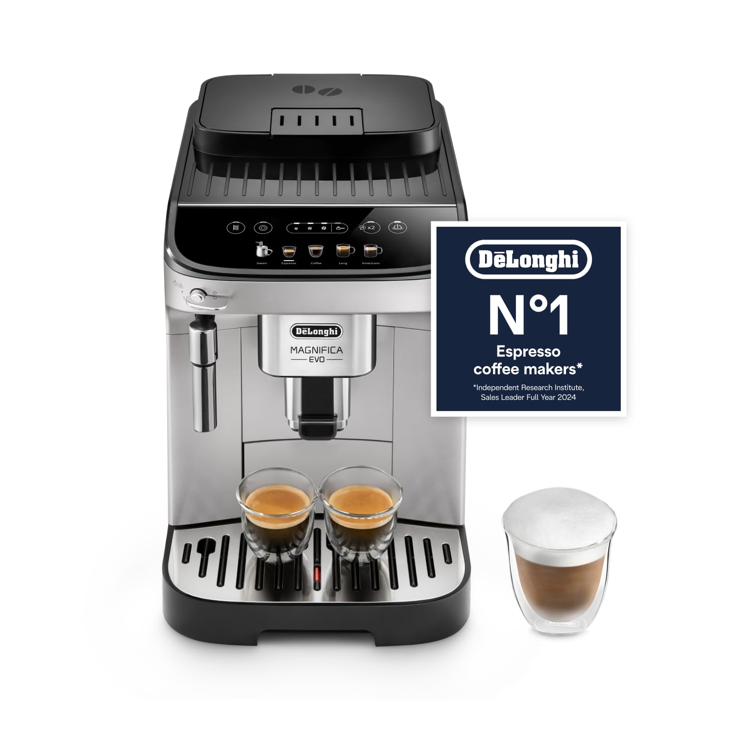 De'Longhi Magnifica Evo Bean-to-Cup Coffee Machine - ECAM292.33.SB | Silver | 5 Drinks