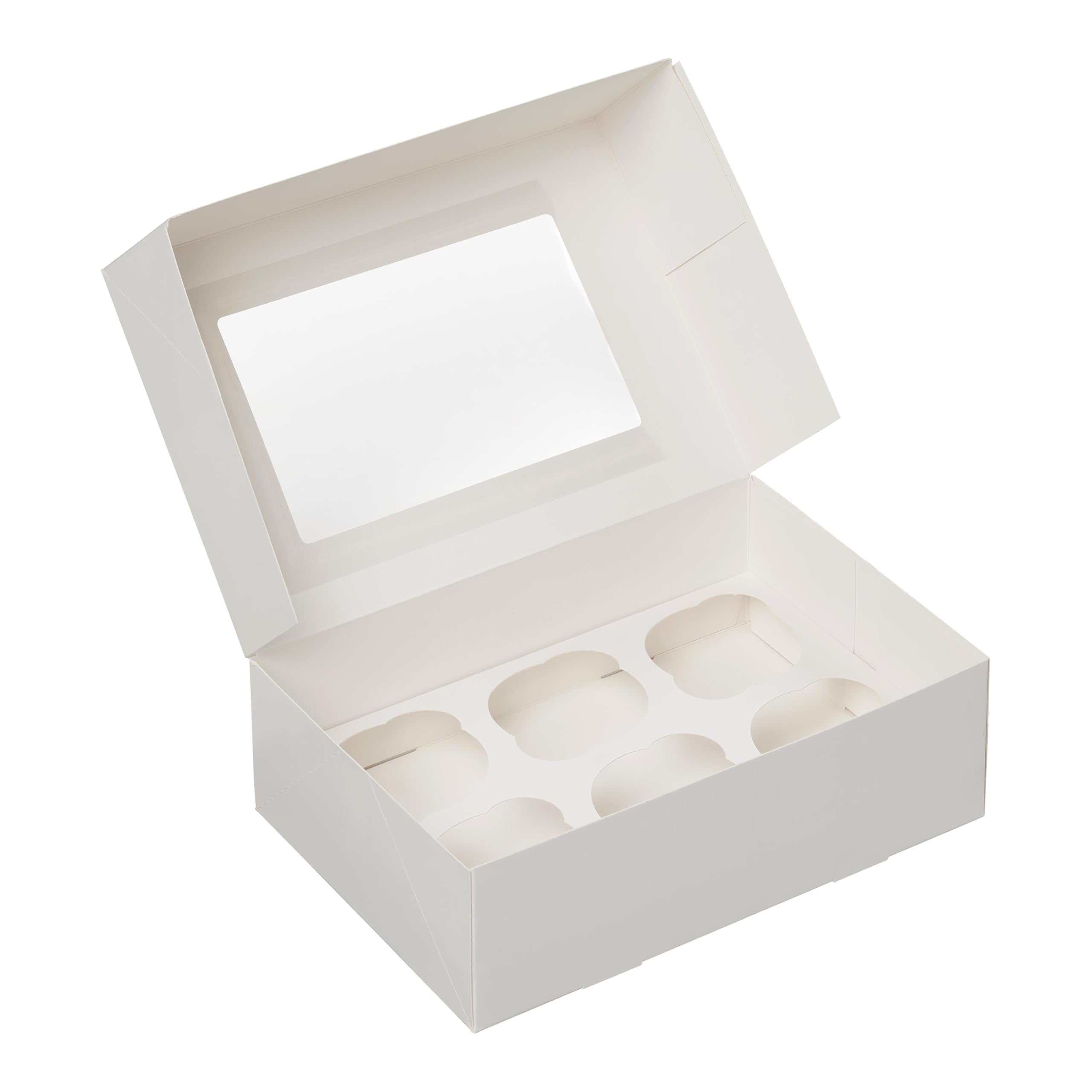 Tala 6-Cupcake Box - White Cardboard Carrier for Storage, Transport, and Display | 240x76x10mm 5