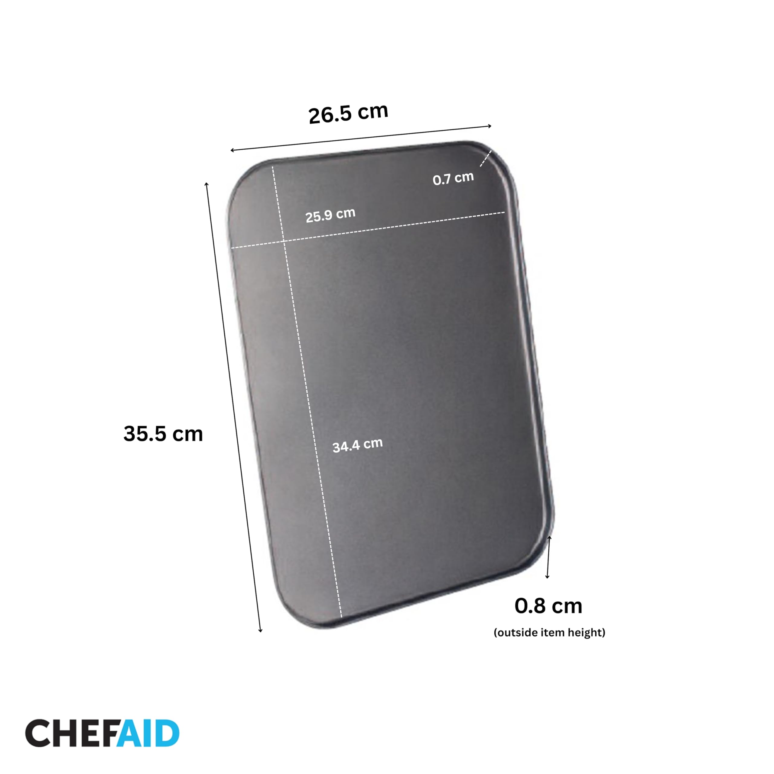 Chef Aid Non-stick Carbon Steel Baking Sheet | 35.5 x 26.5 cm | Dishwasher Safe 3