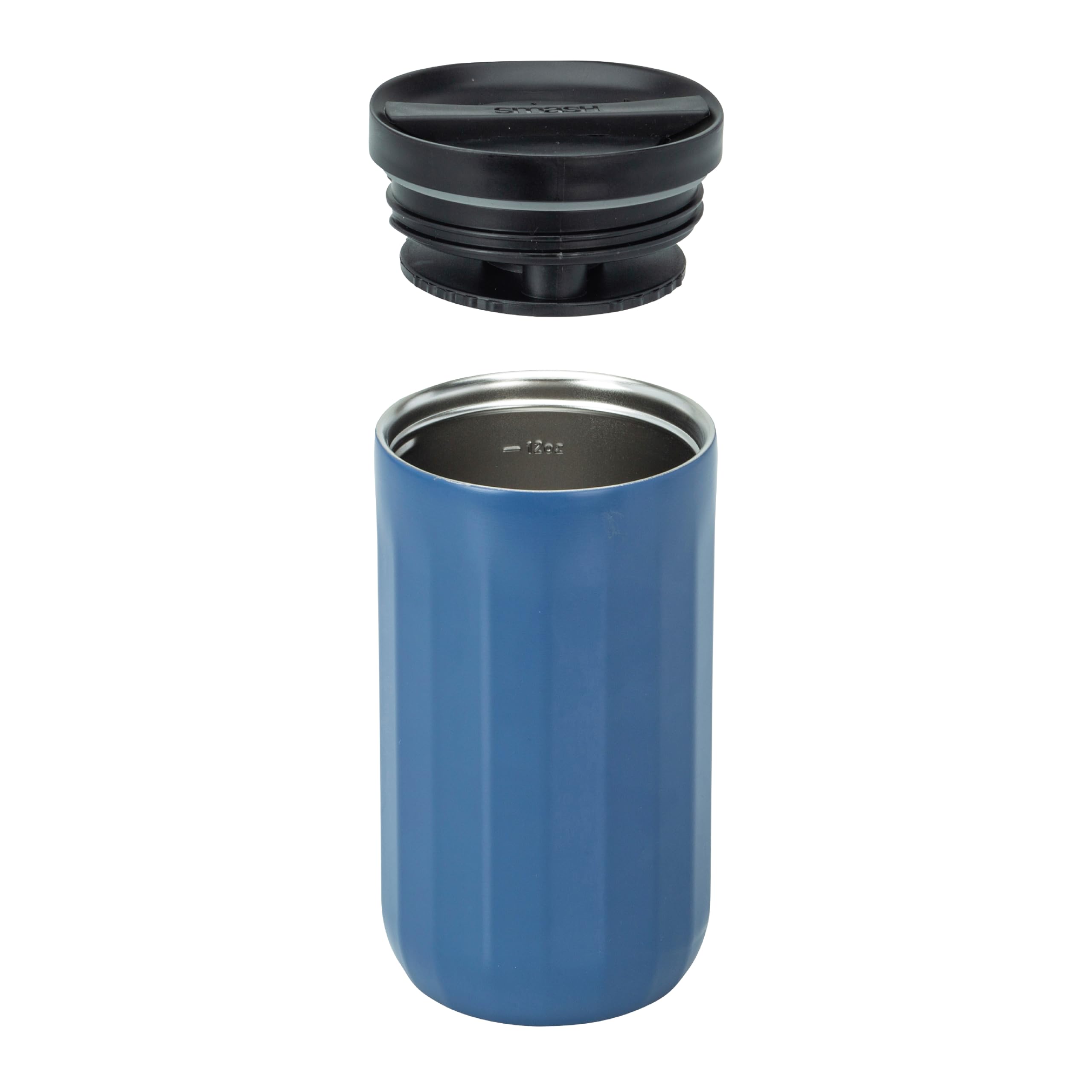 Smash Linear Stainless Steel Twist & Lock Travel Coffee Mug - 355ml Blue 4