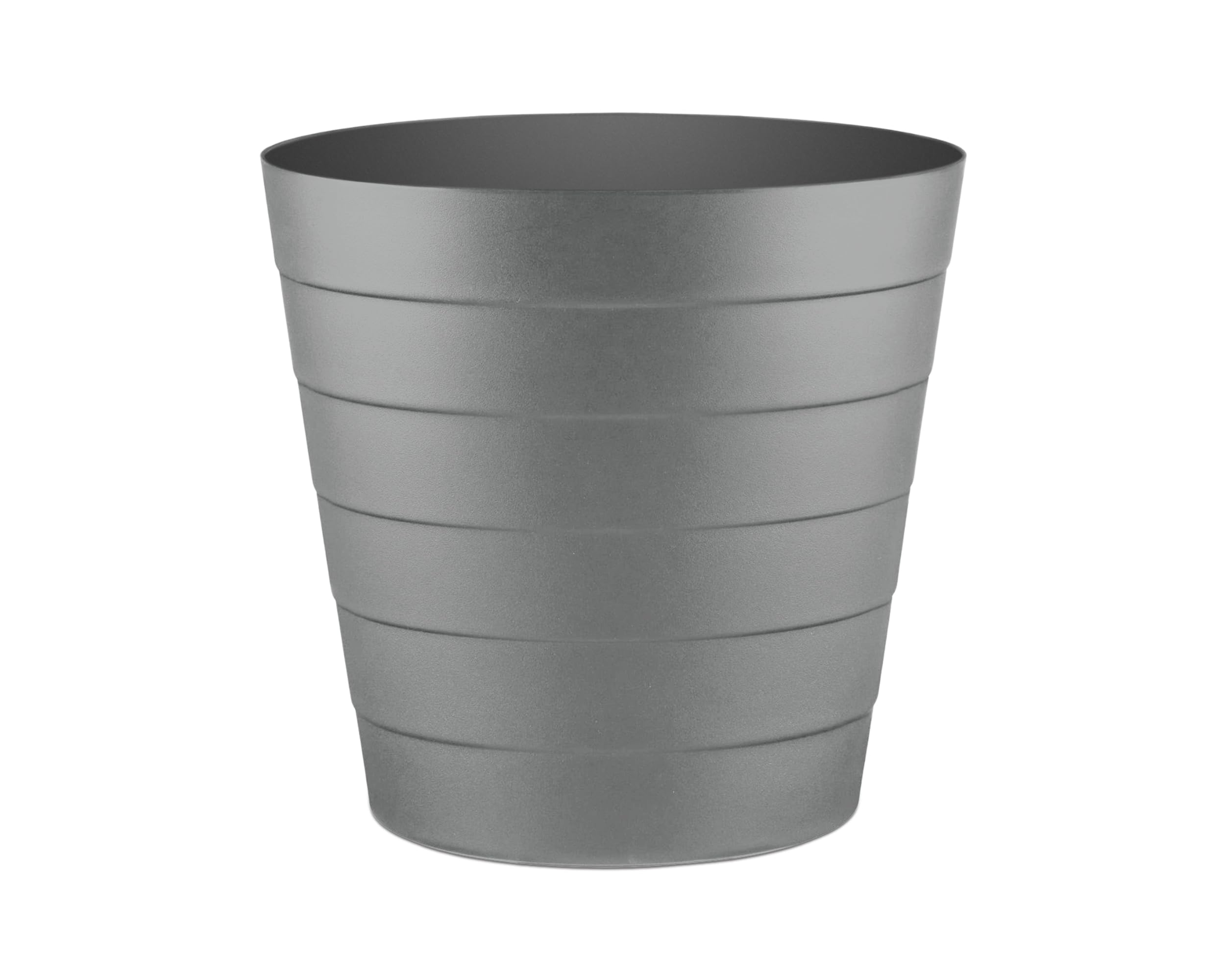 Zuvo Plastic Paper Bin - Compact 5L Waste Basket for Office Desk | Shatter-Proof | Grey