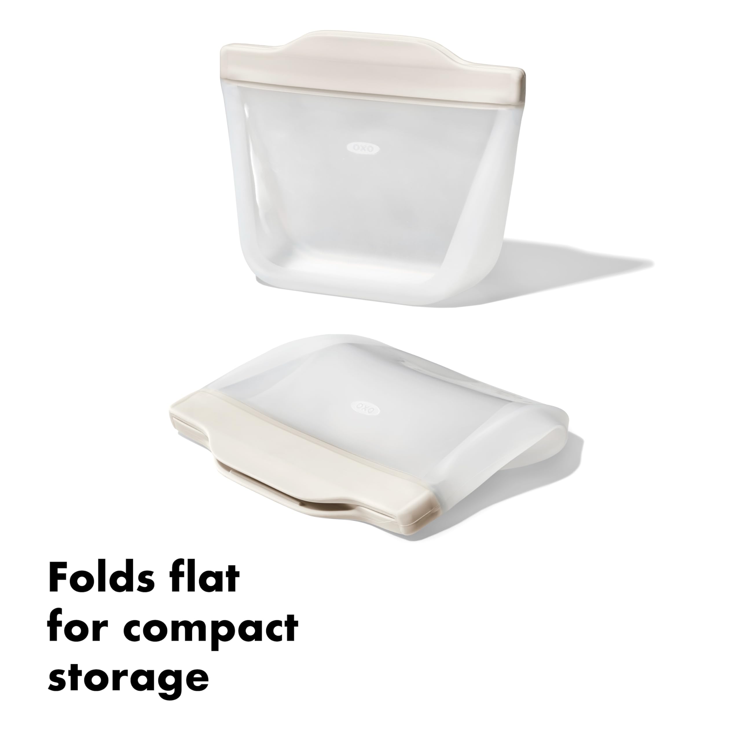 OXO Good Grips Reusable Silicone Stand-Up Snack Bag - 335mL (12 oz) | Oat Color 7