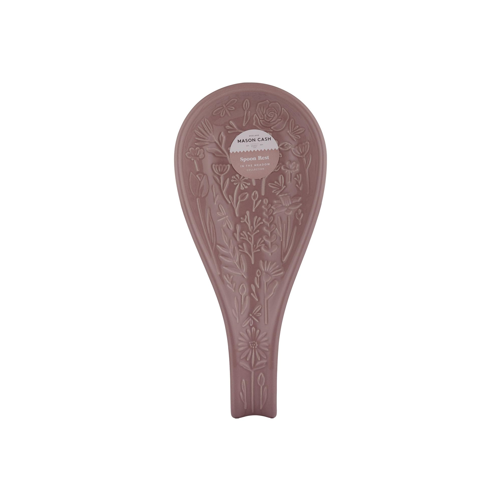 Mason Cash In the Meadow Spoon Rest - Embossed Floral Design | Durable Ceramic | Purple 1