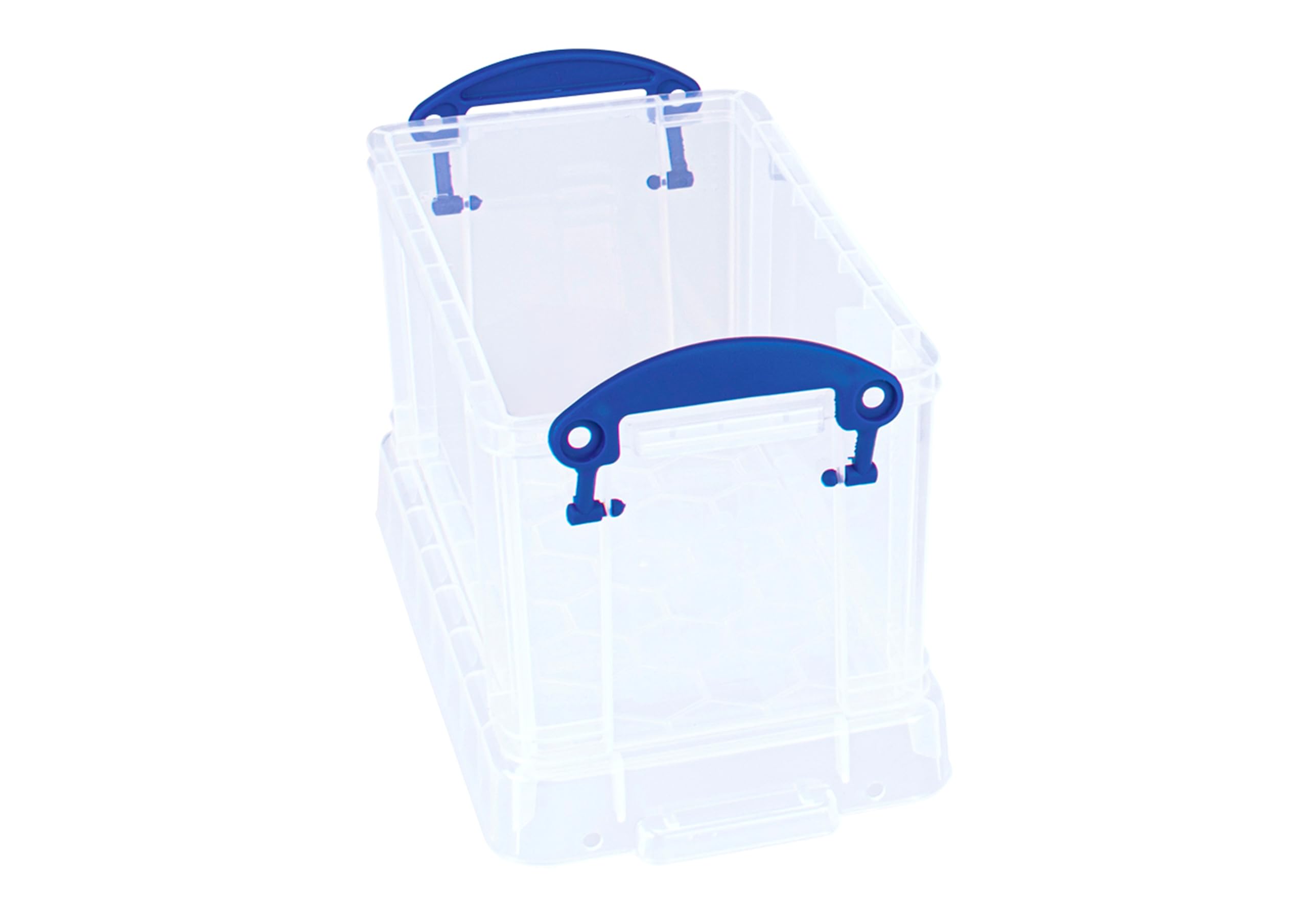 Really Useful Box Plastic Storage Box 2.1L Clear | Stackable with Lockable Lid | Pack of 4 4