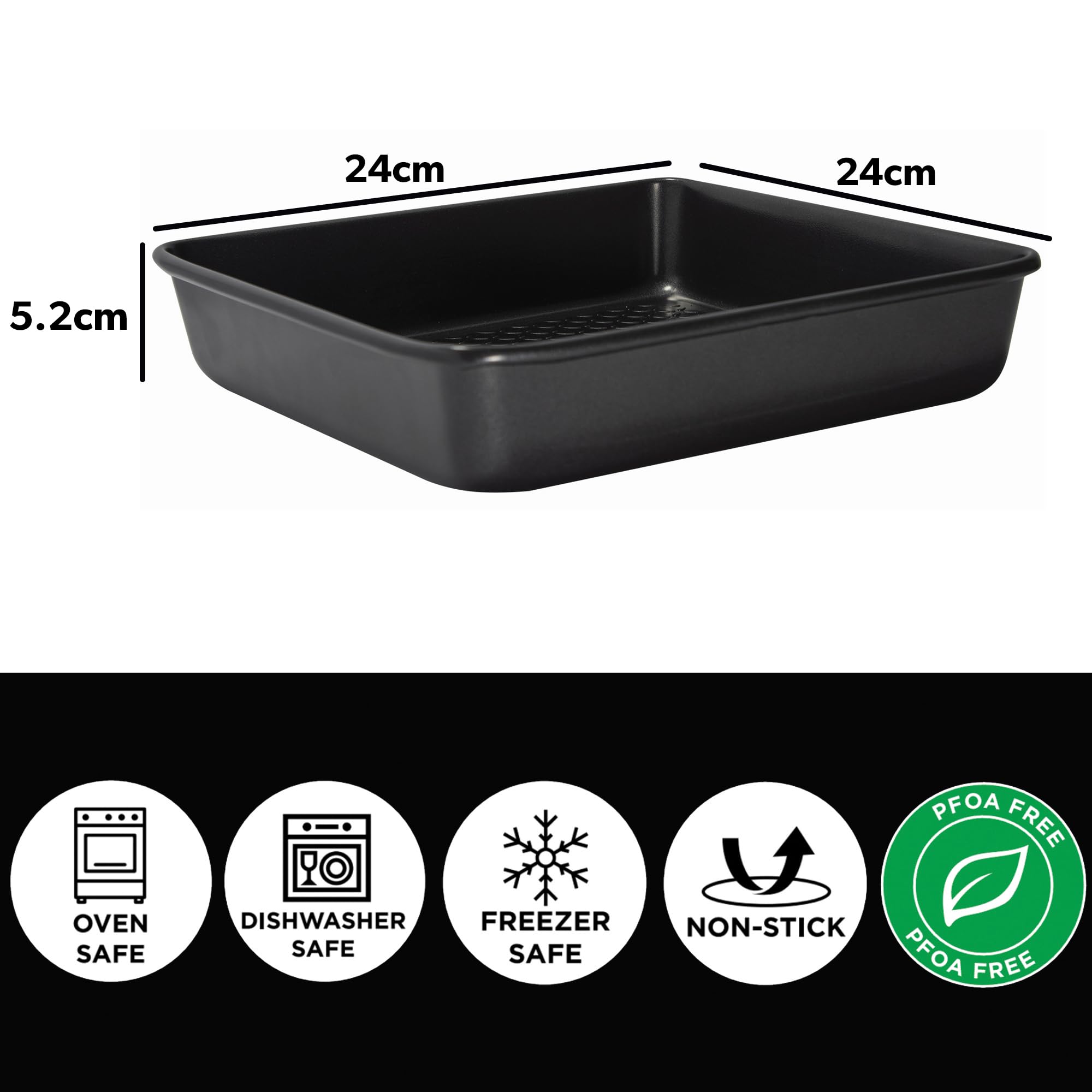 Hairy Bikers 24cm Square Cake Tin - Non-Stick, PFOA Free, Oven & Freezer Safe 2