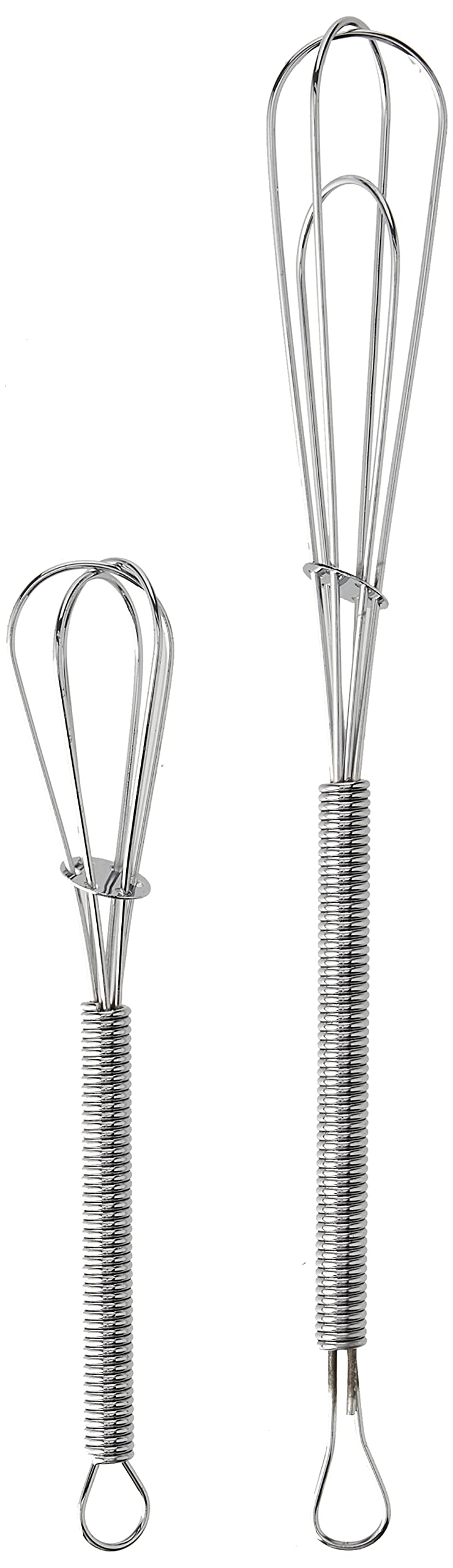 Chef Aid 2-Pack Stainless Steel Mini Whisks for Coffee, Sauces, and Shakes | Silver
