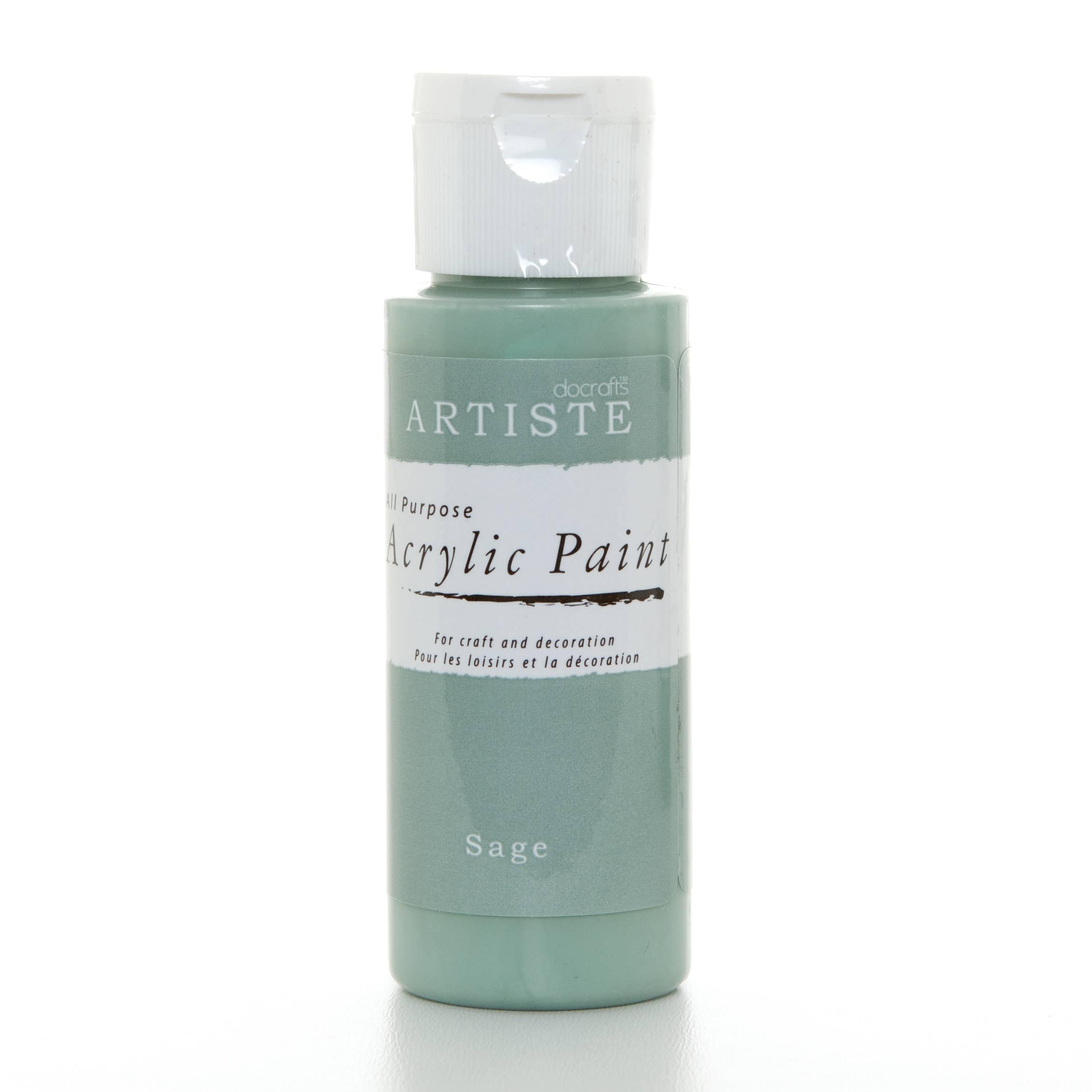 DOCRAFTS ARTISTE Acrylic Paint - Quick-Drying Professional Art Paint | 59ml (2Oz) | Sage 1