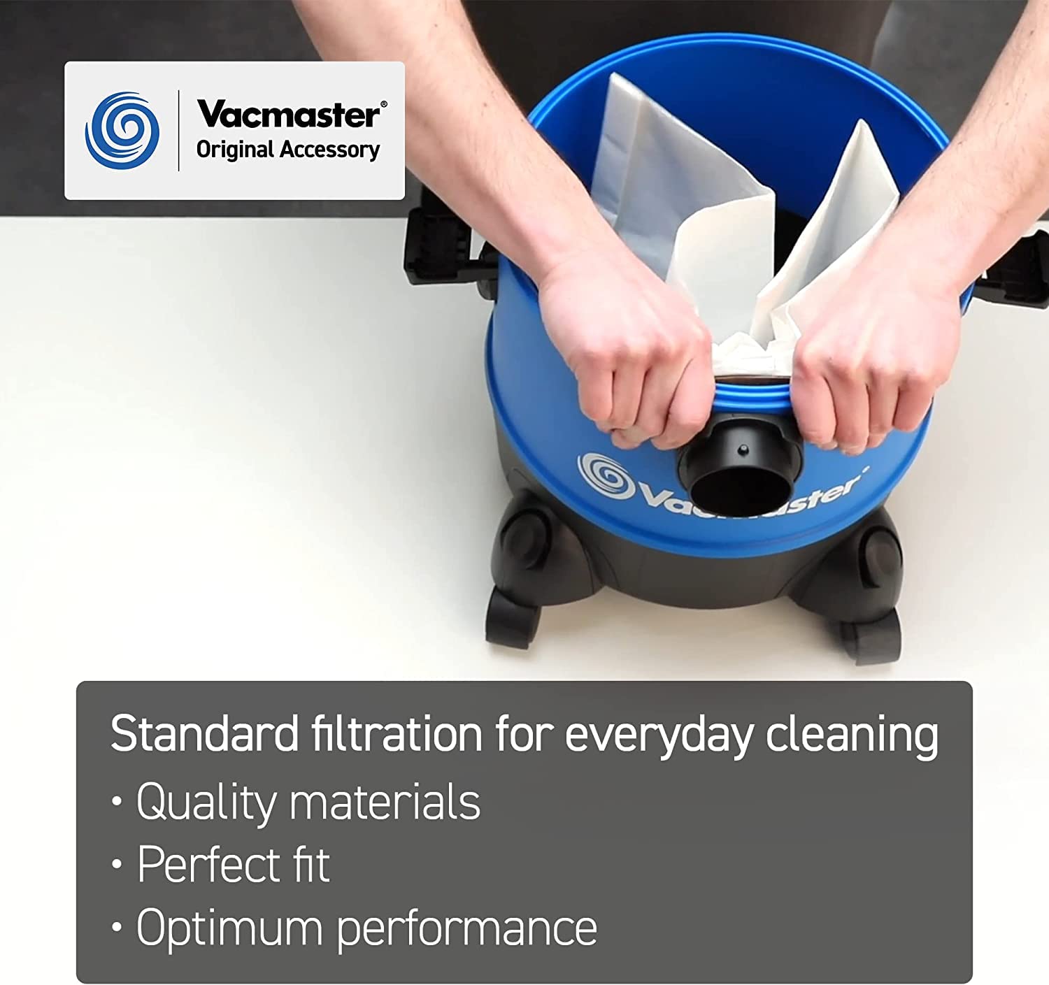 Vacmaster Standard Filtration Dust Bags for 20L Wet & Dry Vacuums | 5 Pack | Paper 5