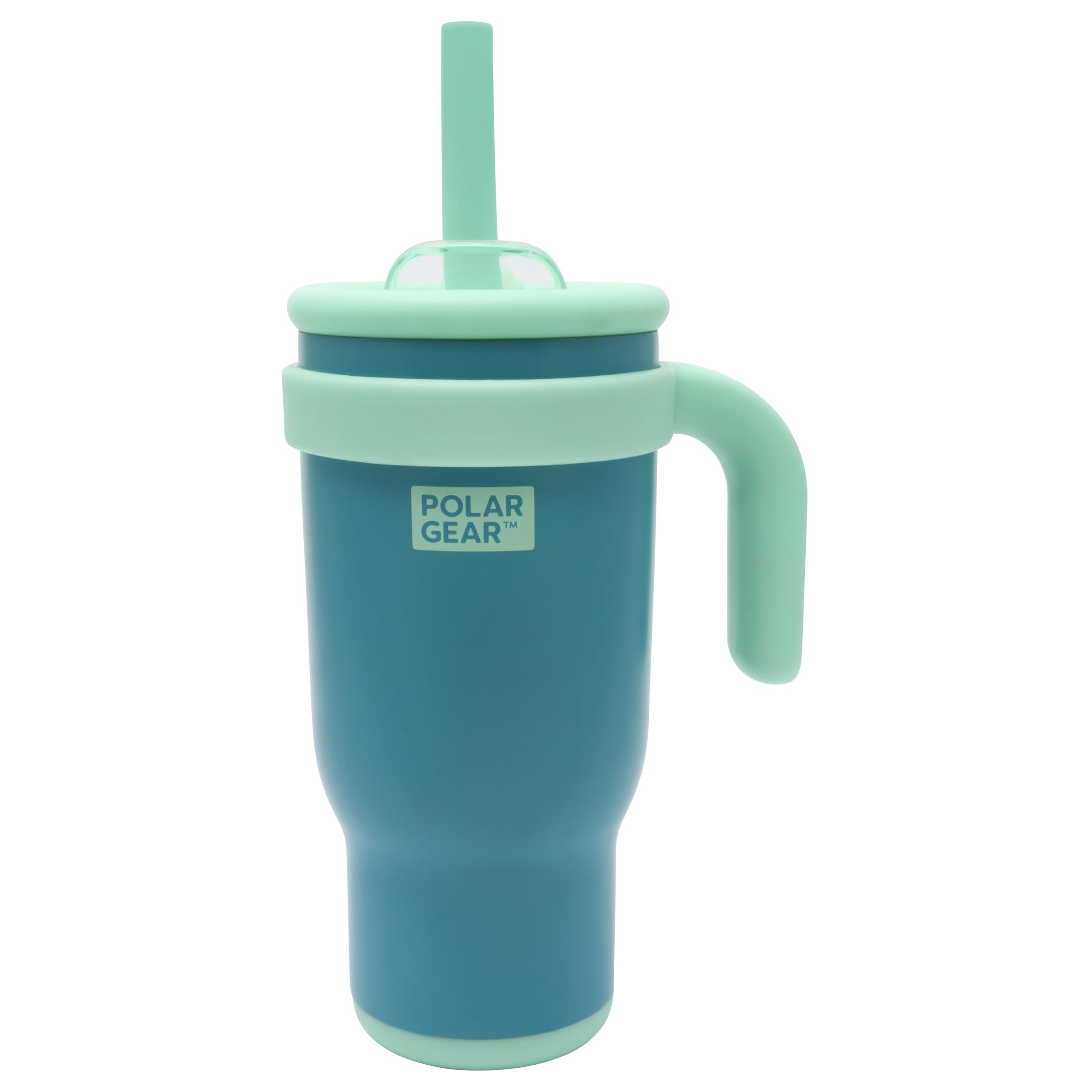 Polar Gear 520ml Kids Stainless Steel Water Bottle Tumbler with Straw | Teal