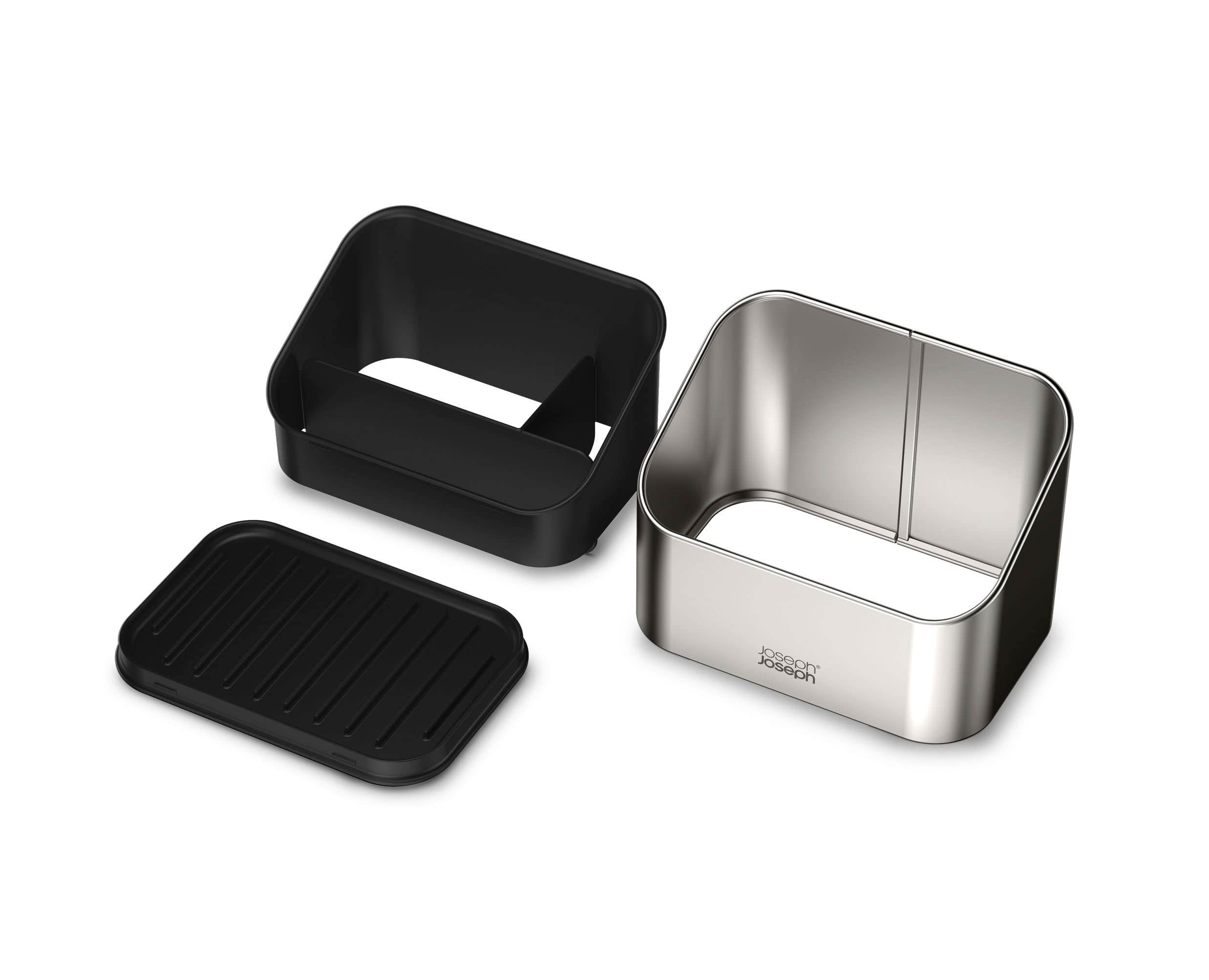 Joseph Joseph Surface Tiered Sink Tidy Caddy - Stainless Steel Organiser | Grey | Rust Resistant 2