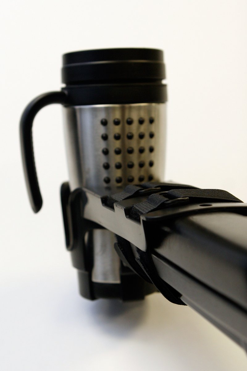 The Nearly Universal OH Cup Holder - Universal Fit for Armrests | Black Plastic | Removable 4
