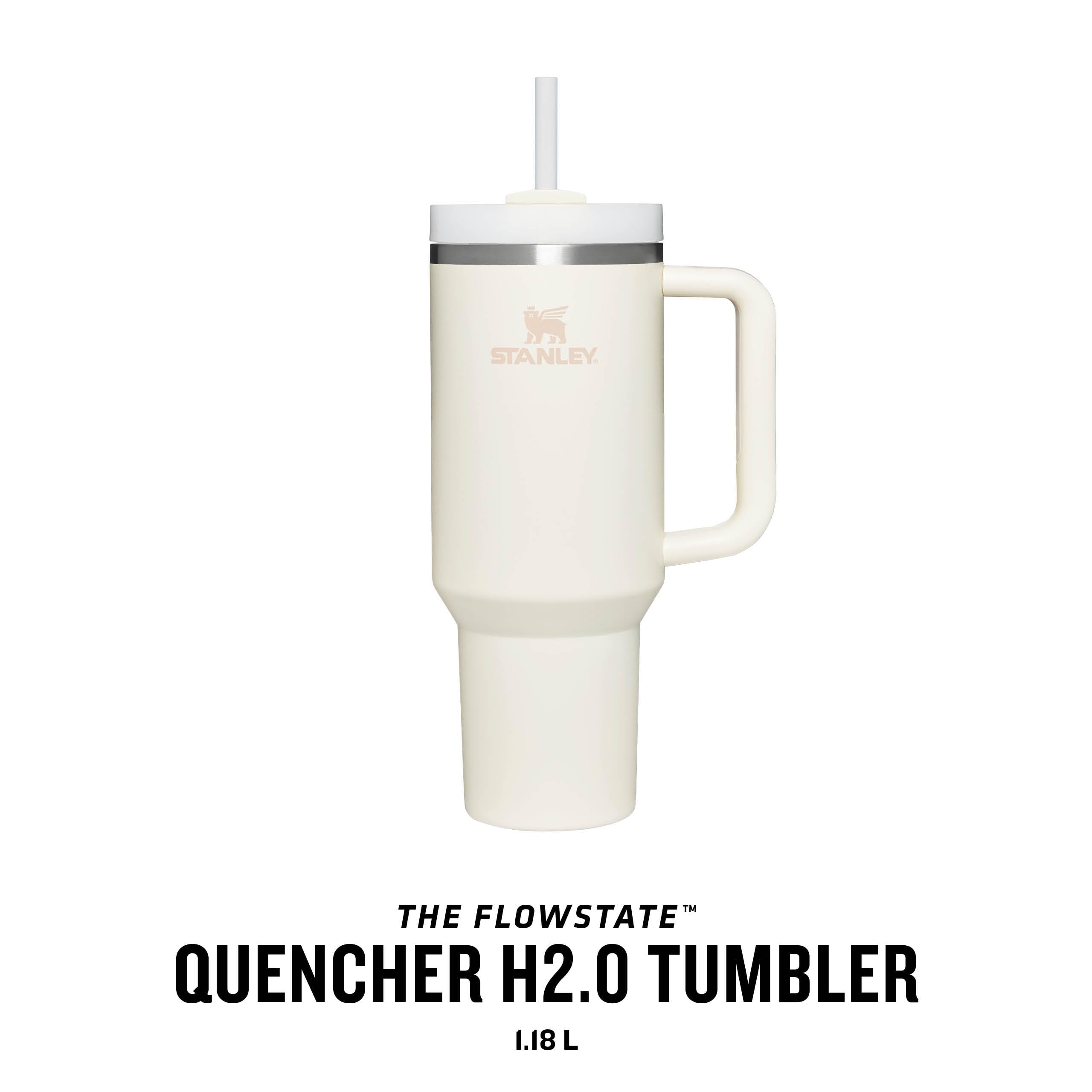 STANLEY 1913 Quencher H2.0 Flowstate Tumbler 1.2L | Cold 11 Hrs, Iced 48 Hrs | Recycled Steel | Cream 3