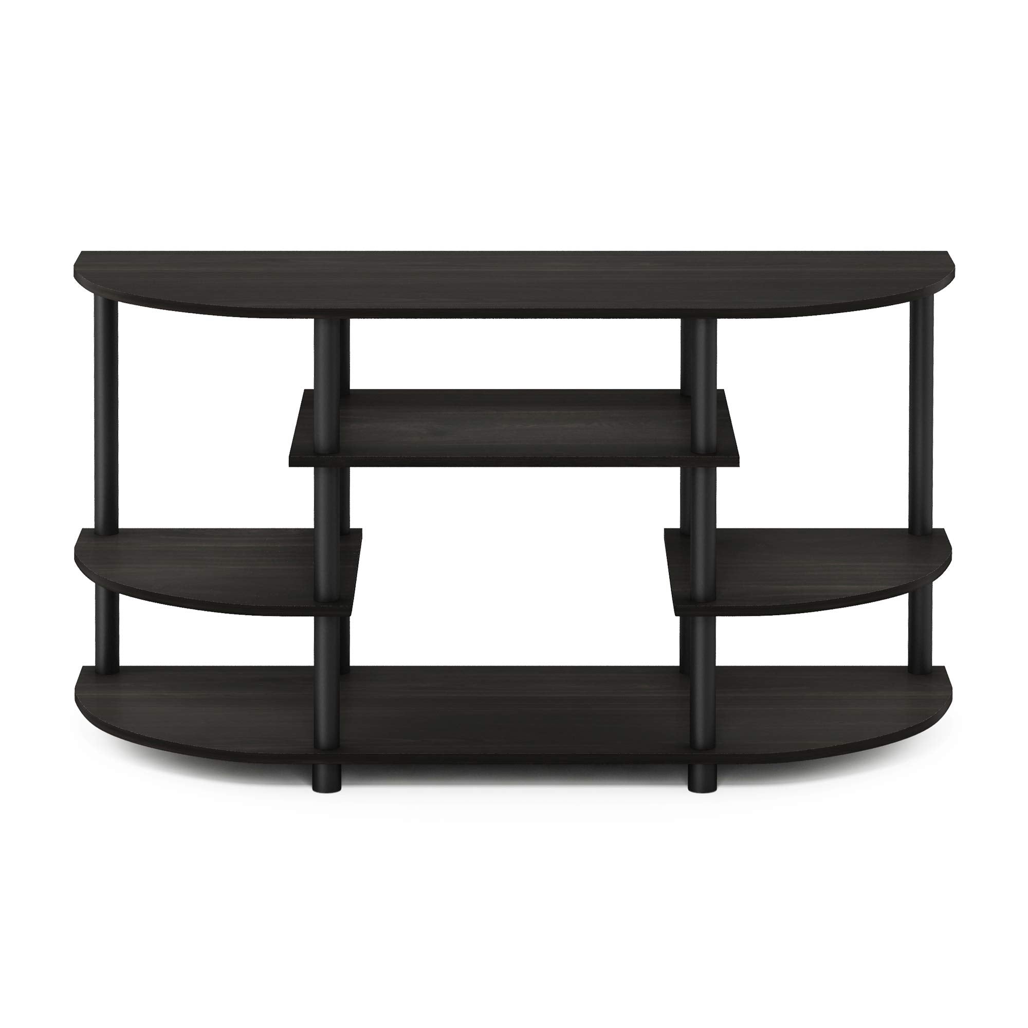 Furinno JAYA TV Stand - Fits up to 46 Inch TV | Espresso/Black | Toolless Assembly 7