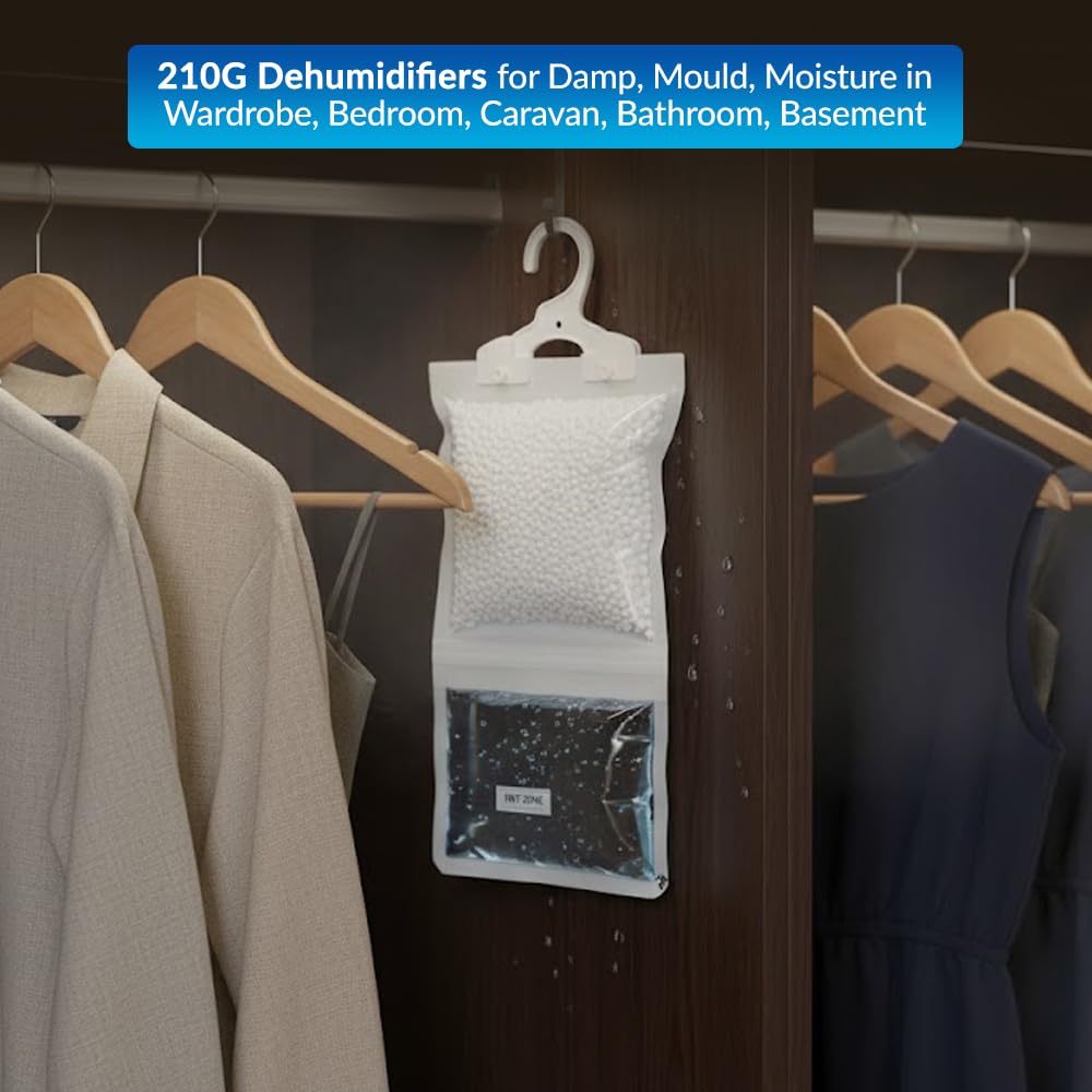 1ABOVE Hanging Wardrobe Dehumidifier - 5 Pack Condensation Remover for Rooms & Cars | Absorbs 3x Weight 7