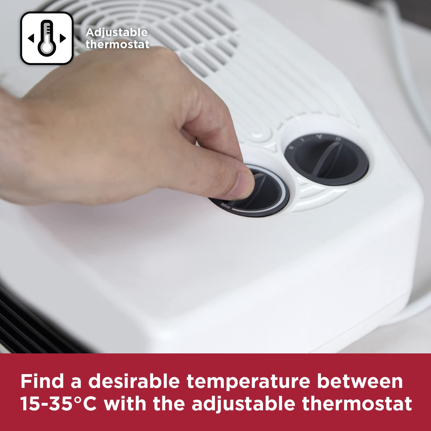 BLACK+DECKER Fan Heater with Climate Control - 3kW Power | 15-35°C Range | Portable 5