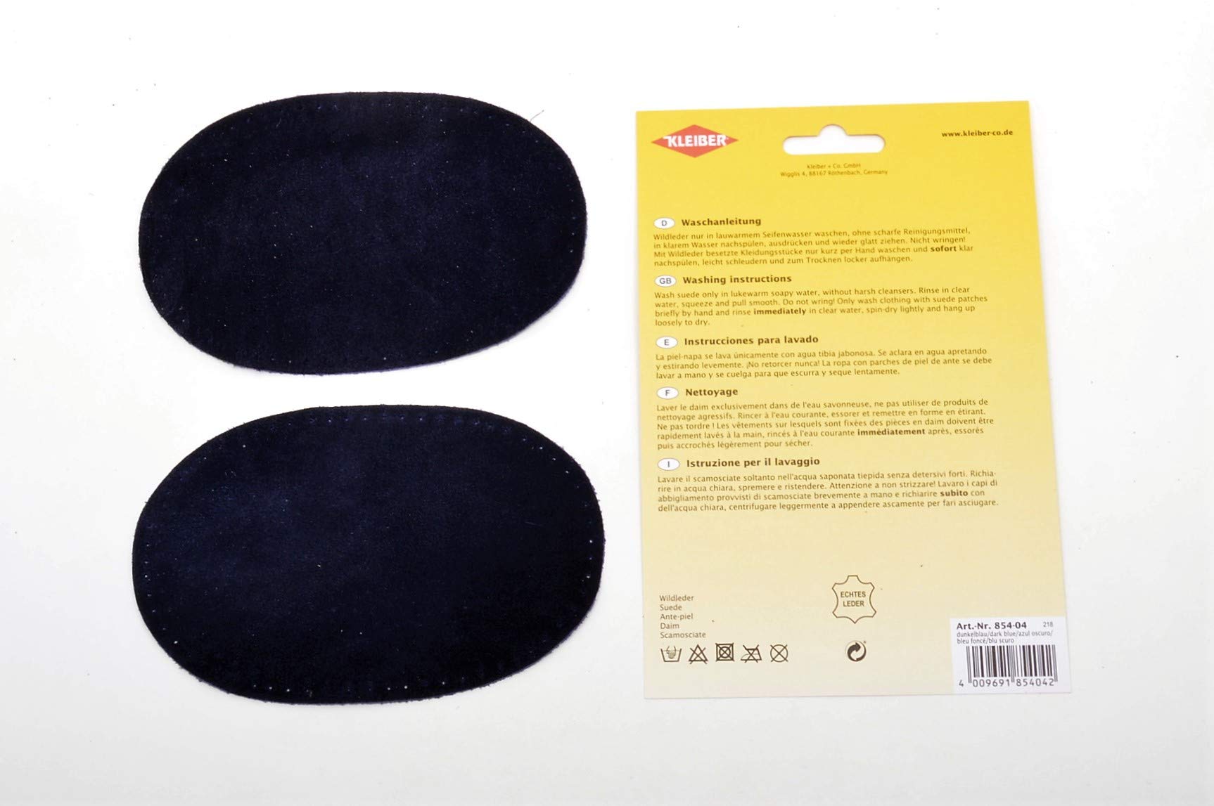 Kleiber Suede Sew-On Trouser/Arm Patches - Navy Blue | Large 16x10cm | 2 Pack 5