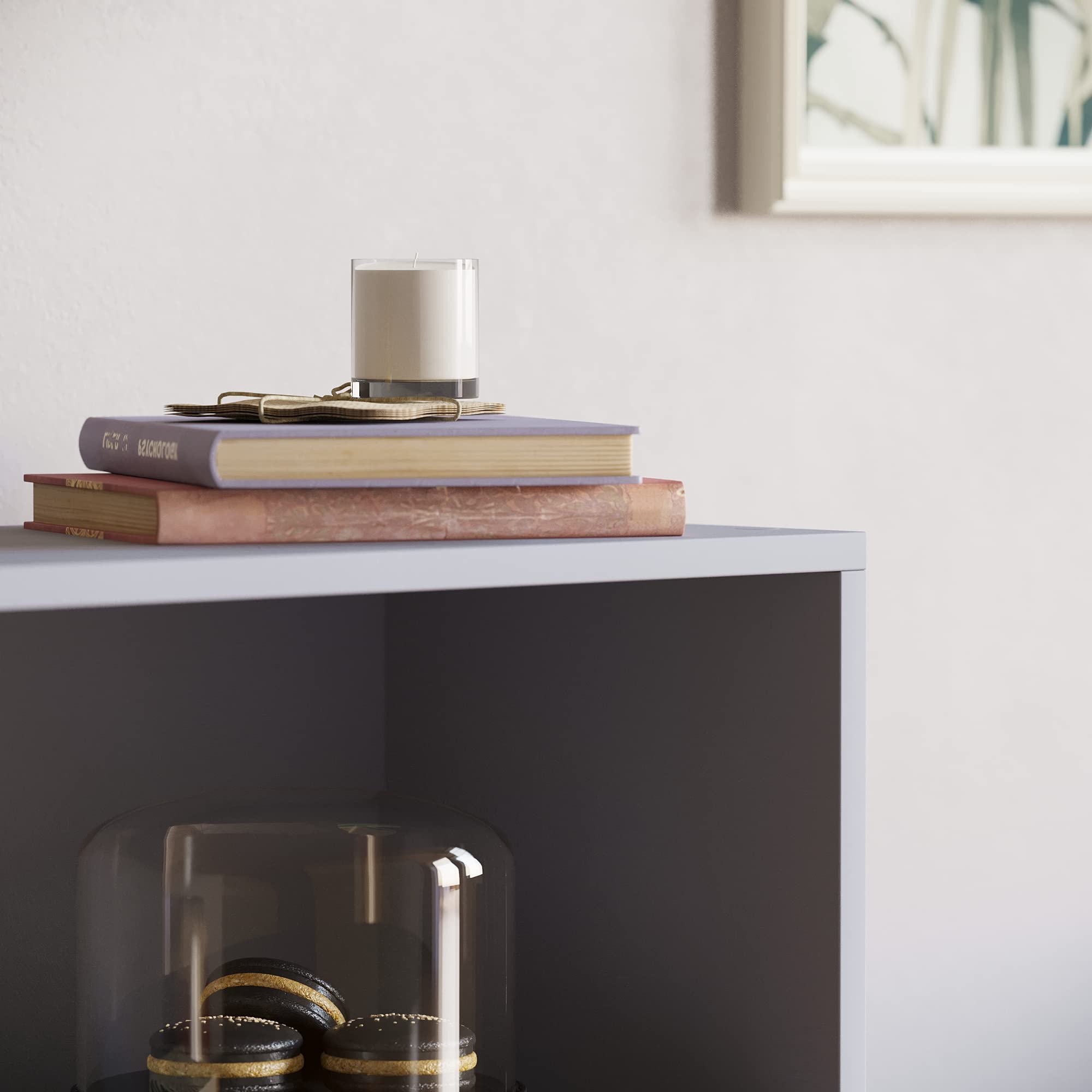 Vida Designs Cambridge 3 Tier Low Bookcase - Grey Wooden Shelving | Chipboard & MDF Construction | H 75 x W 60 cm 5