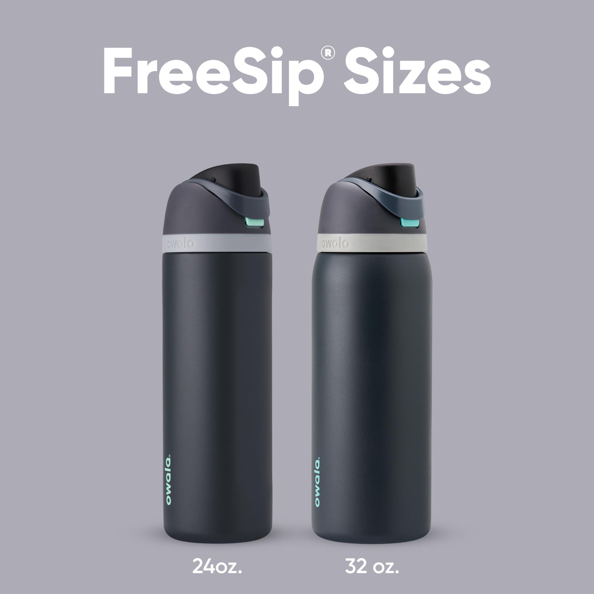 Owala FreeSip Insulated Stainless Steel Water Bottle with Straw, 945ml, Foggy Tide 5