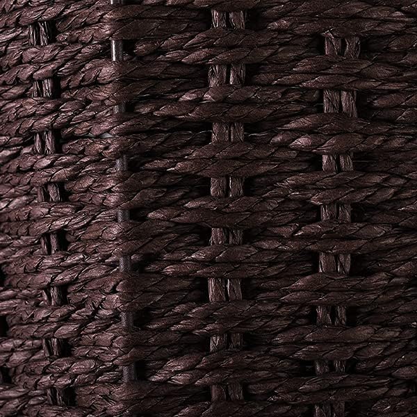 Zuvo Handwoven Wicker Waste Paper Bin - Brown, 25 cm Diameter | Paper Material 8