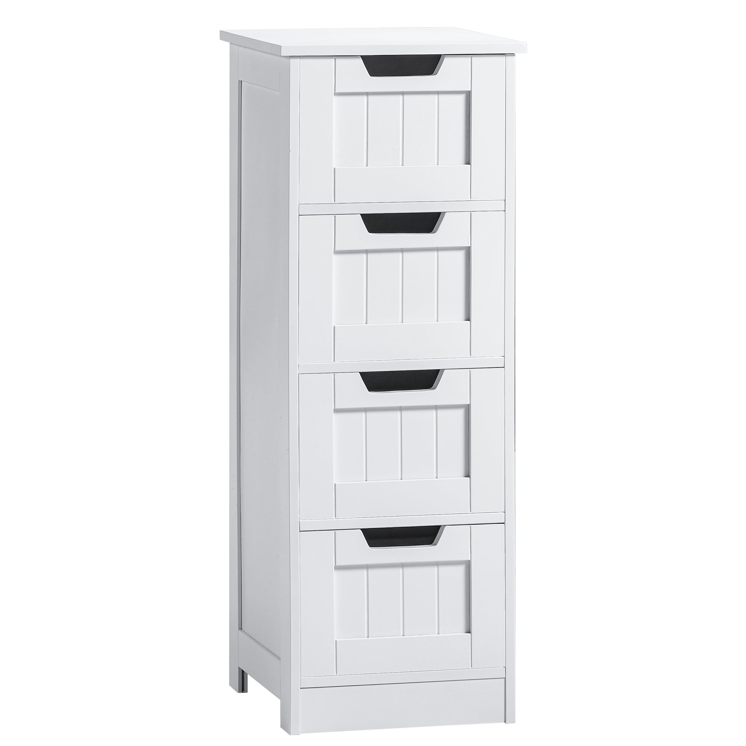 Bath Vida Freestanding Bathroom Floor Cabinet - White MDF | Compact 30x30x81cm | Adjustable Shelf 6