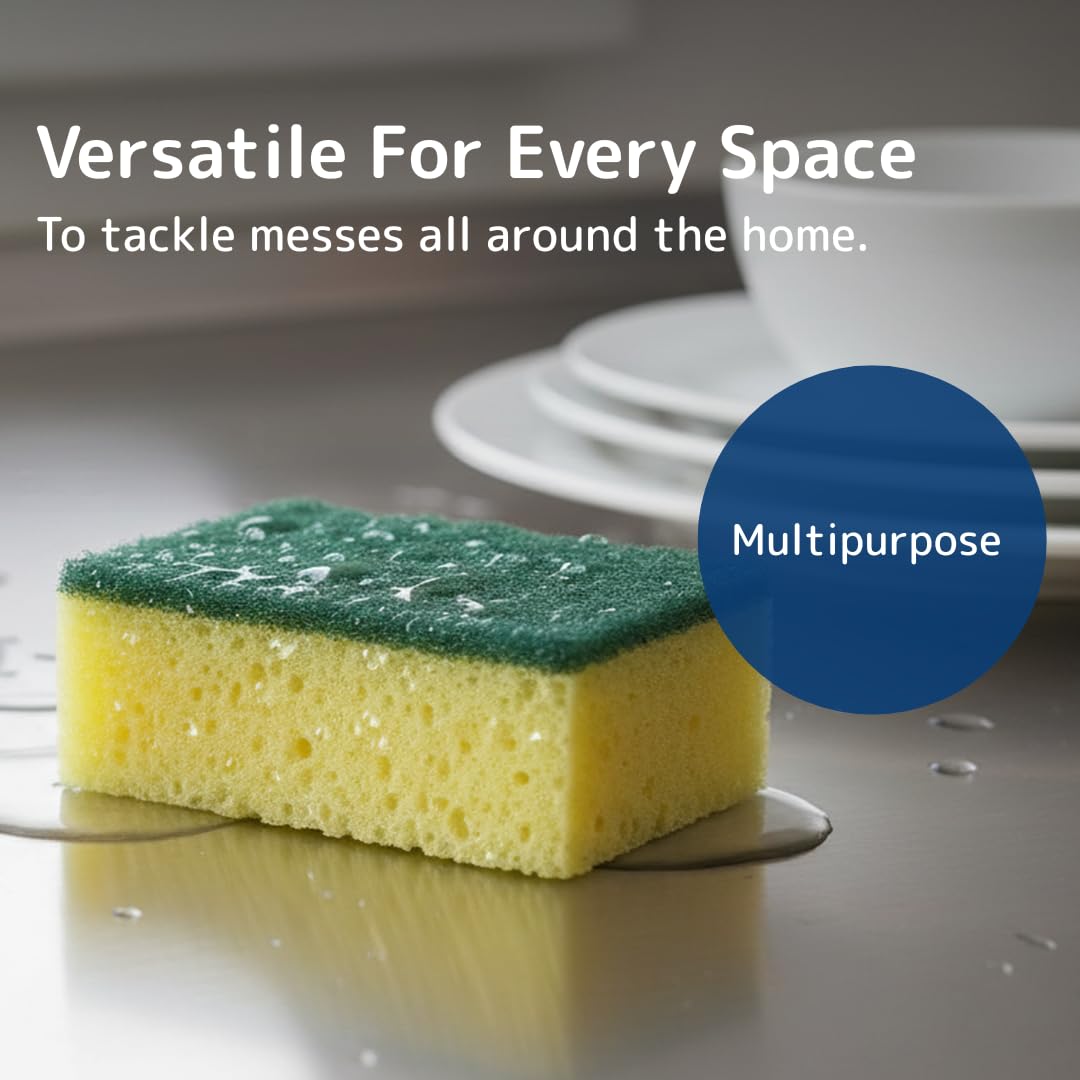 ABENA Multicoloured Sponges - Non-Scratch Scourer | Pack of 10 | Versatile Cleaning 6