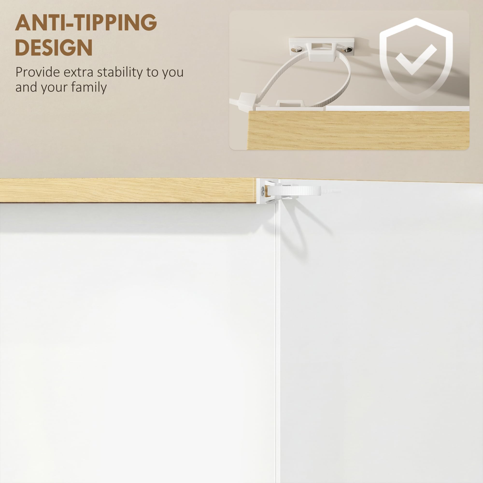 HOMCOM Narrow Shoe Cabinet - Space Saving Storage with 3 Flip Drawers | White | 26cm Depth 6