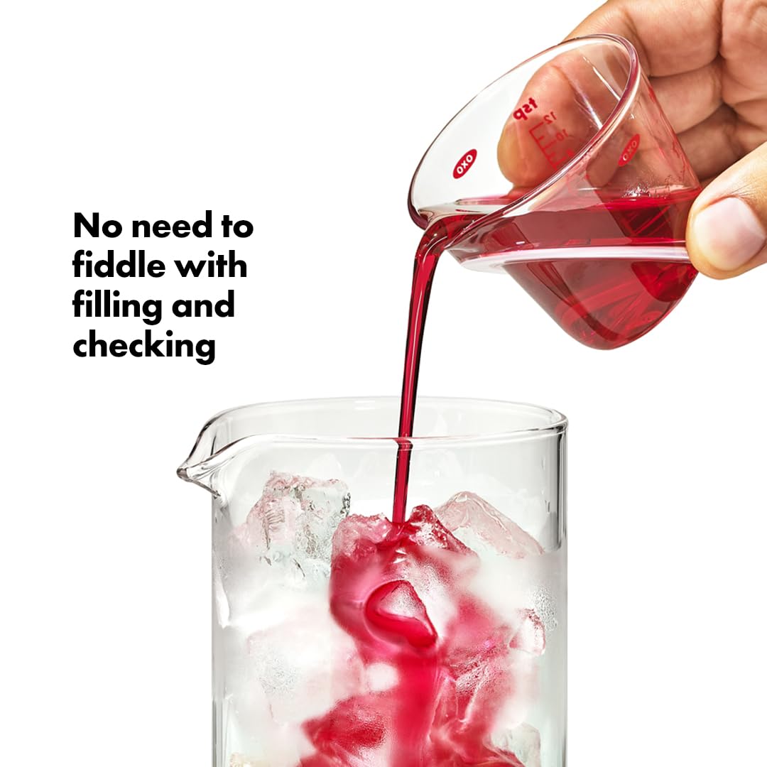 OXO Good Grips 60ml Mini Angled Measuring Jug - Read Measurements From Above | Metric & Imperial Markings 4