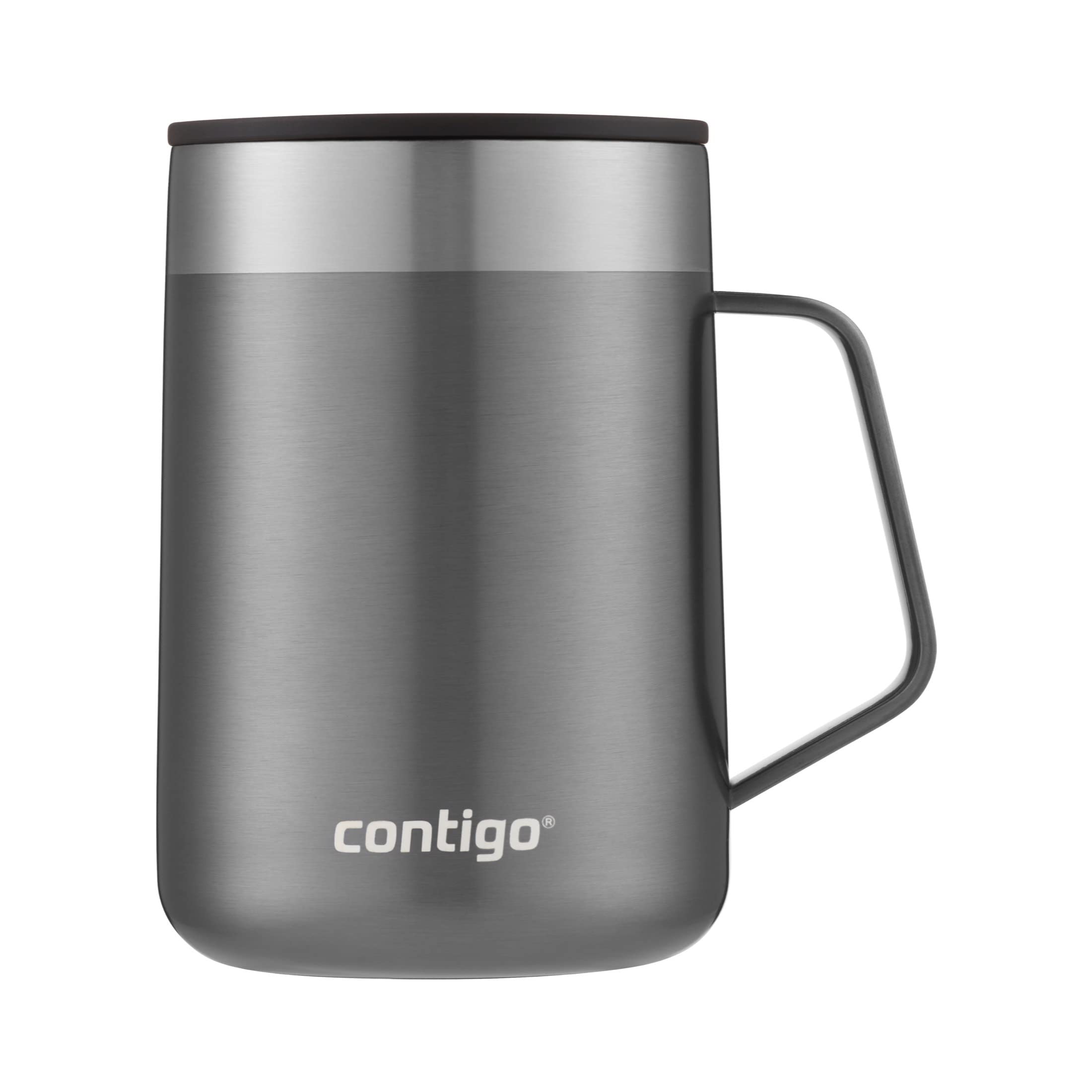 Contigo Streeterville Desk Mug - Stainless Steel Handle, Keeps Hot 5 Hrs, 410 ml | Sake Color