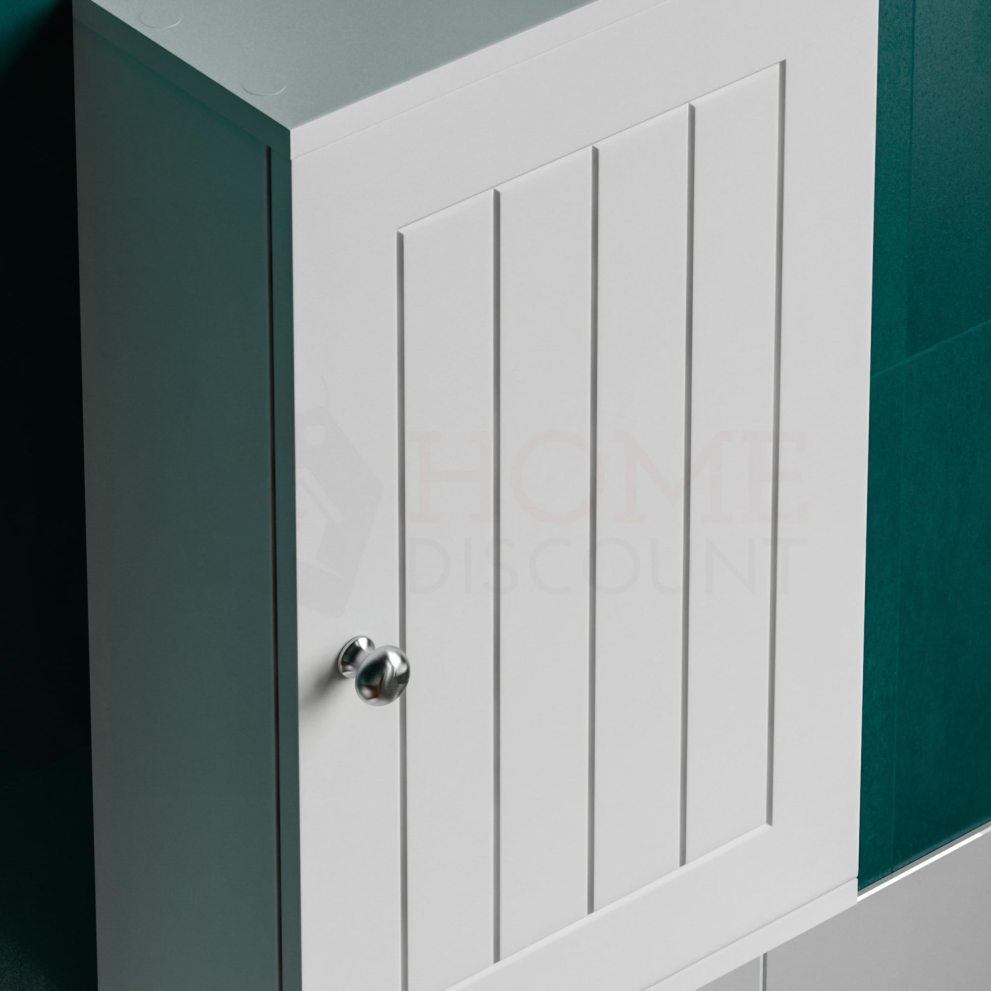 Bath Vida Priano Wall Mounted Bathroom Cupboard | White MDF Wood | 50H x 30W x 14D cm 3
