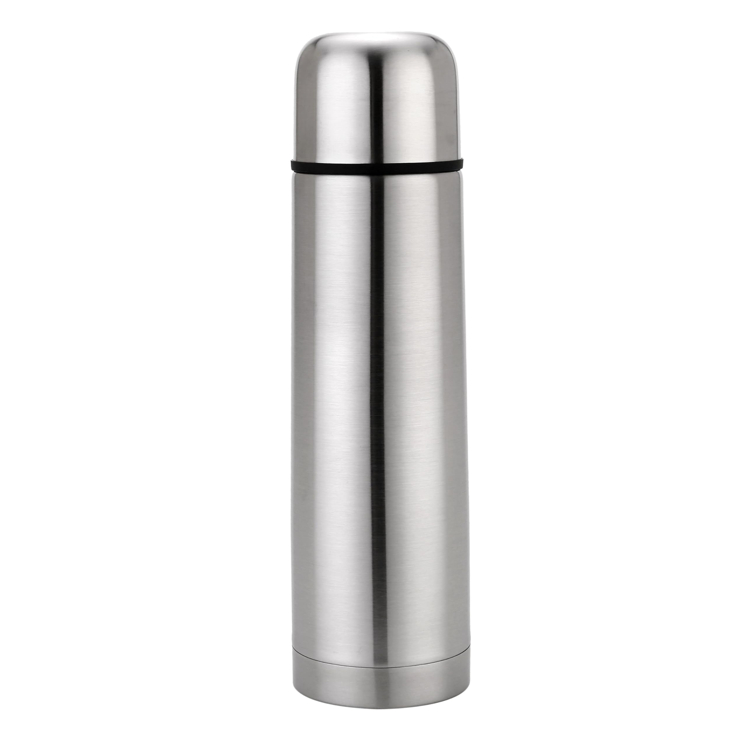 BARGAIN FACTORY 1L Double Walled Vacuum Insulated Drink Flask | 24 Hours Hot/Cold | Stainless Steel
