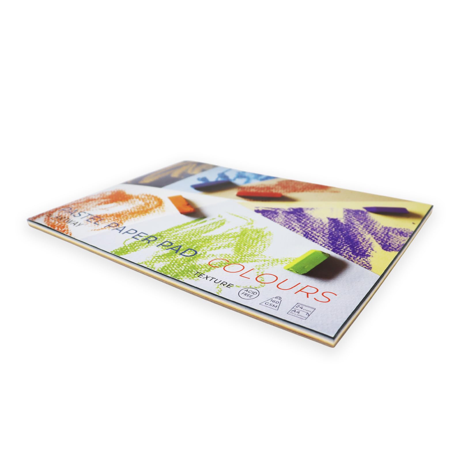 Artway A4 Pastel Paper Pad - 48 Sides/24 Sheets, 160gsm, 6 Assorted Colours 2